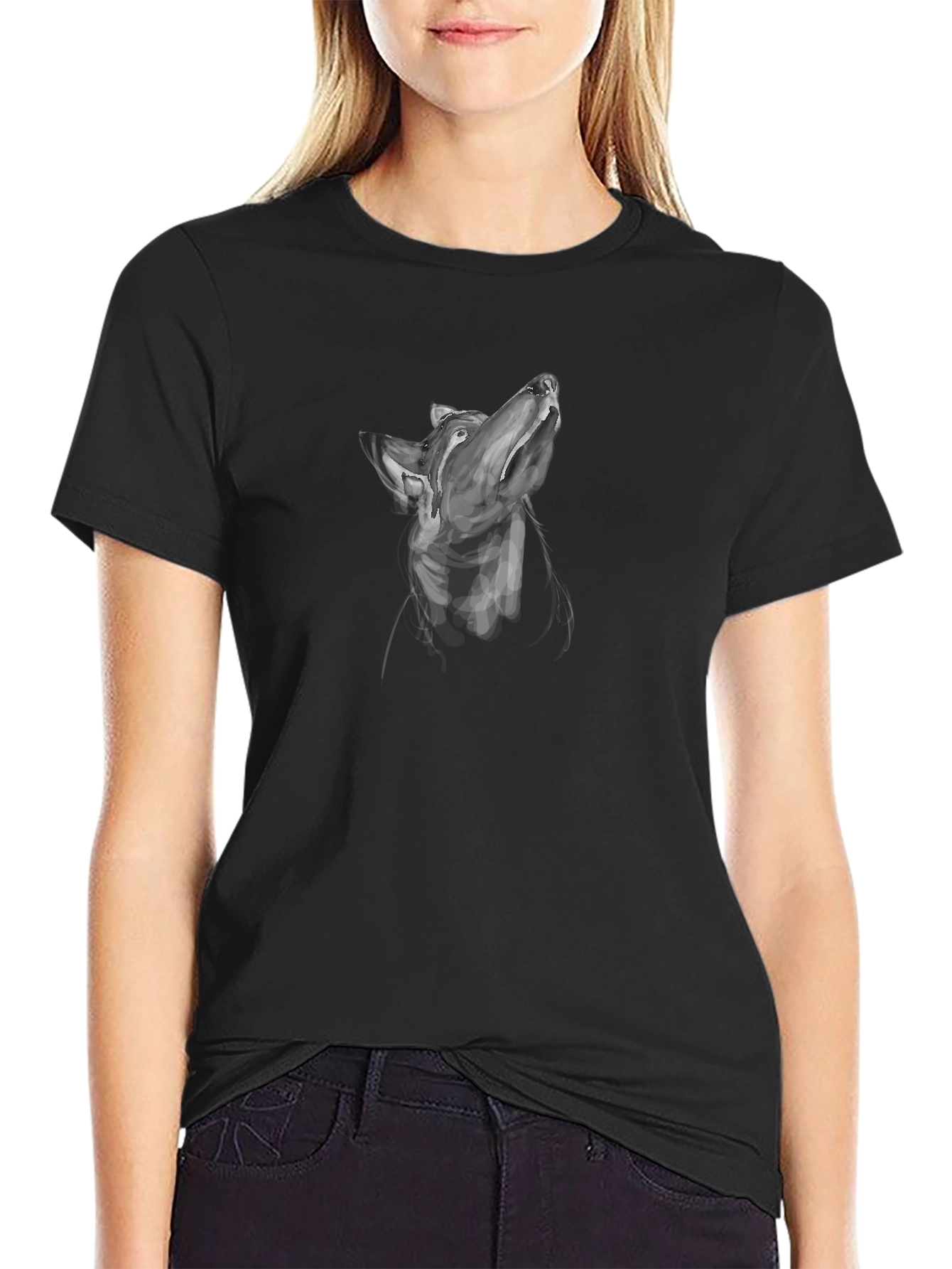 Doberman Sketch Graphic Tee - Stylish Mens Black T-Shirt