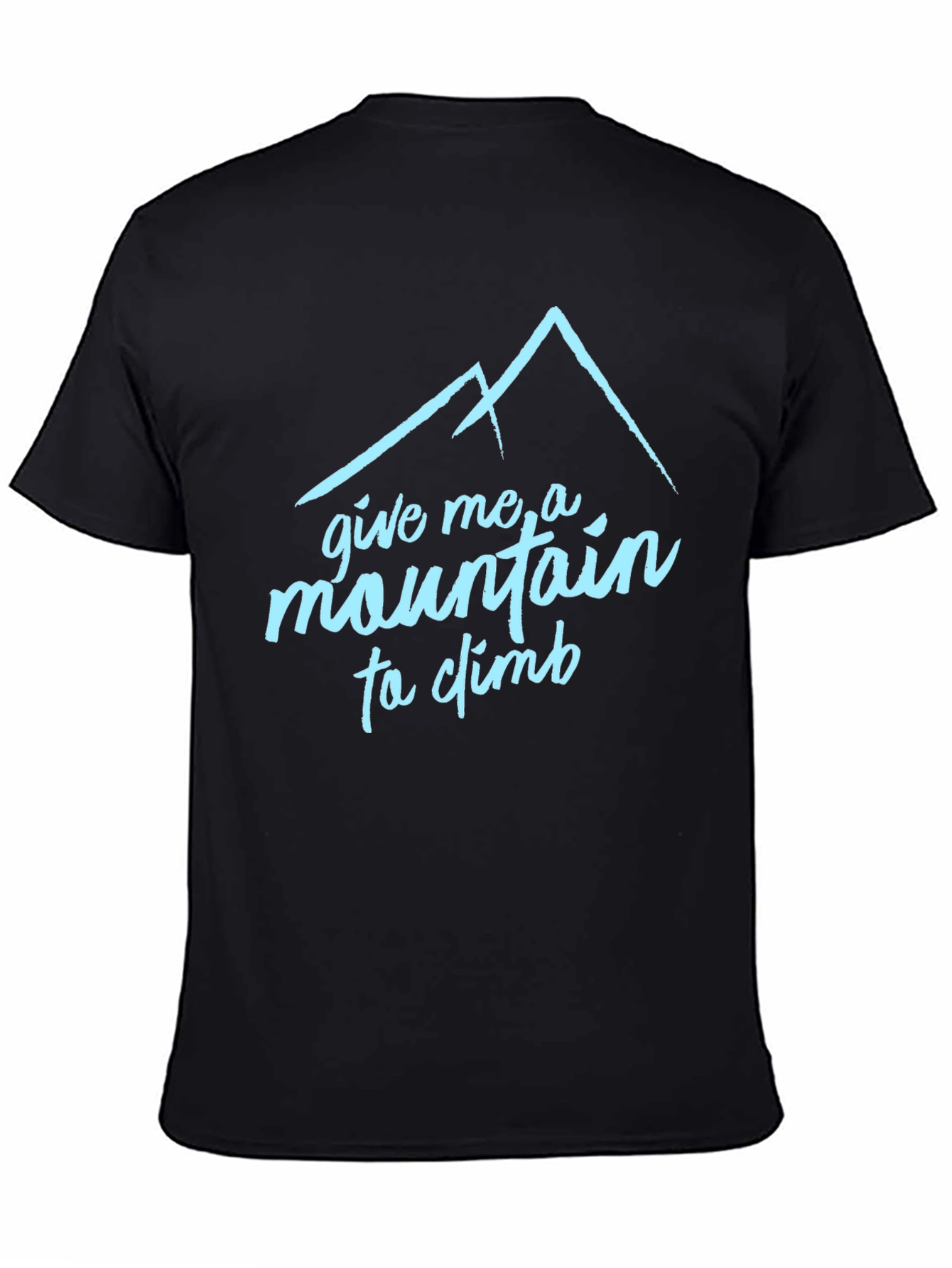 Mountain Climb Graphic Tee - Black Cotton Shirt