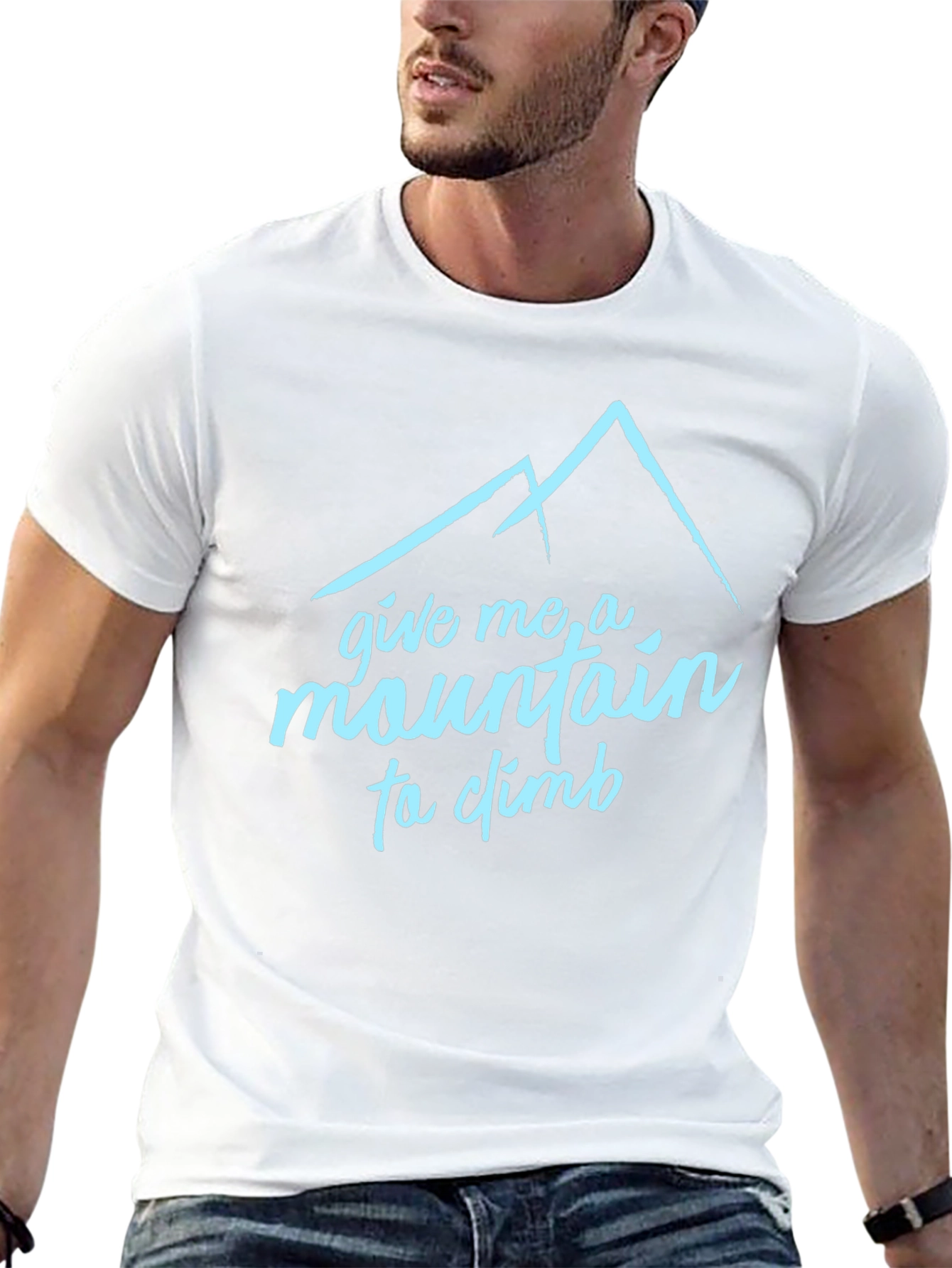 Mountain Climb Graphic Tee - Black Cotton Shirt