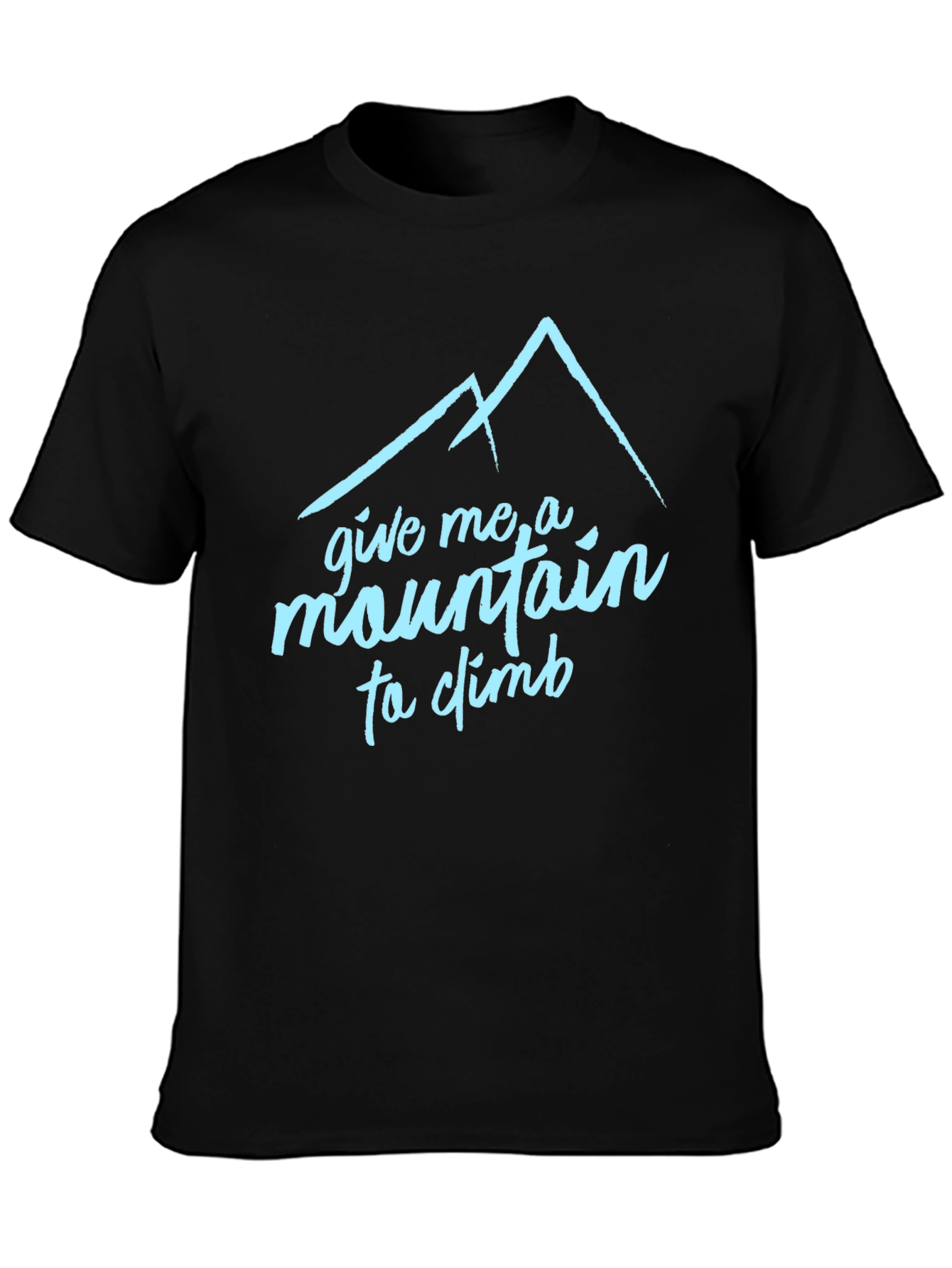 Mountain Climb Graphic Tee - Black Cotton Shirt