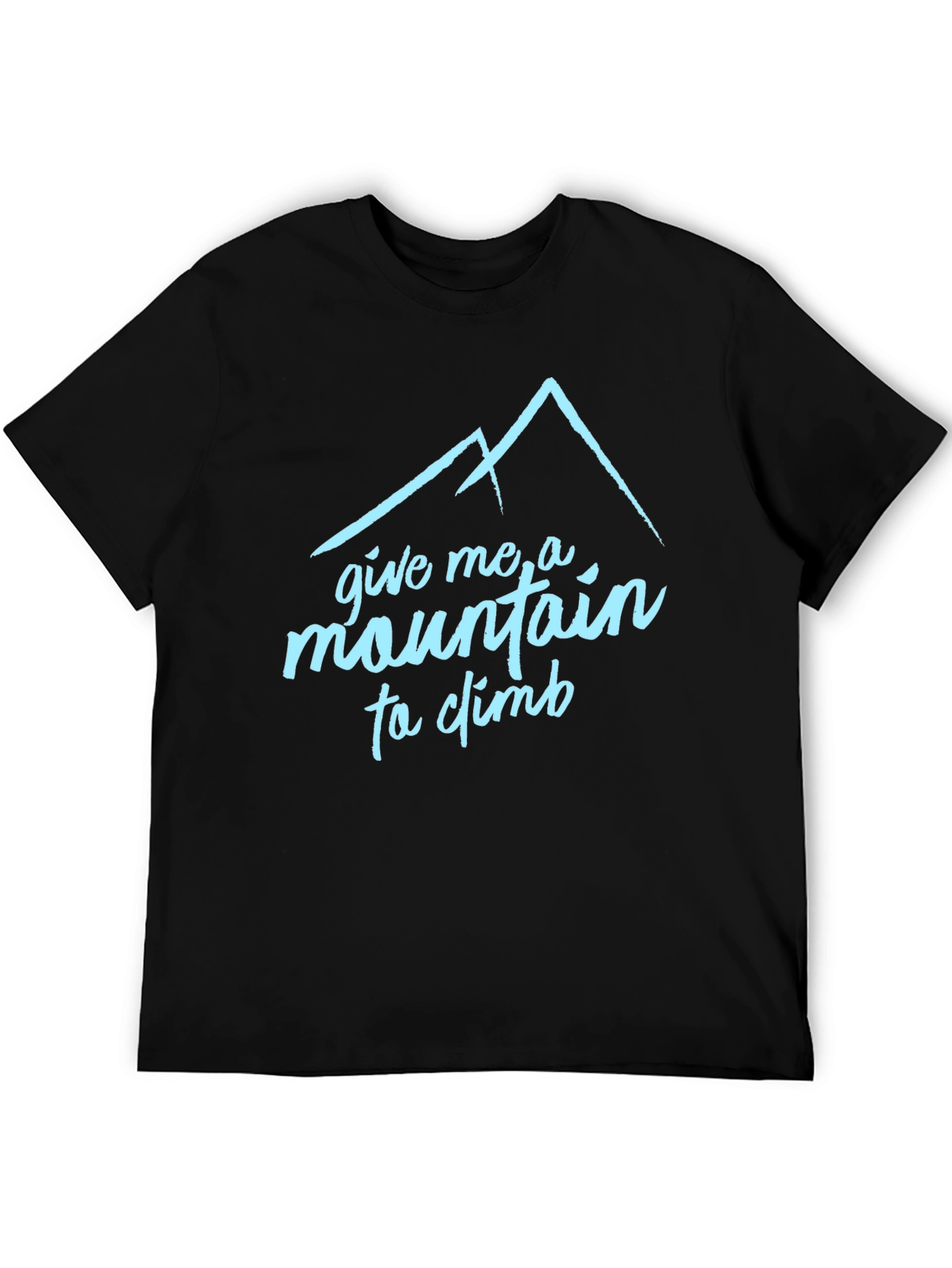 Mountain Climb Graphic Tee - Black Cotton Shirt