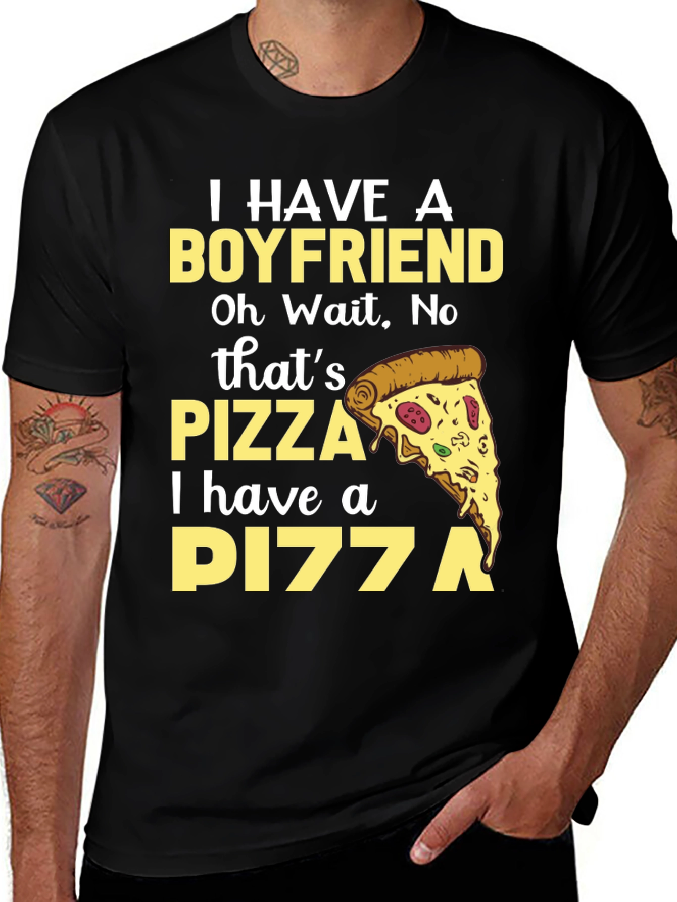 Pizza Boyfriend T-Shirt - Funny Food Lover Tee