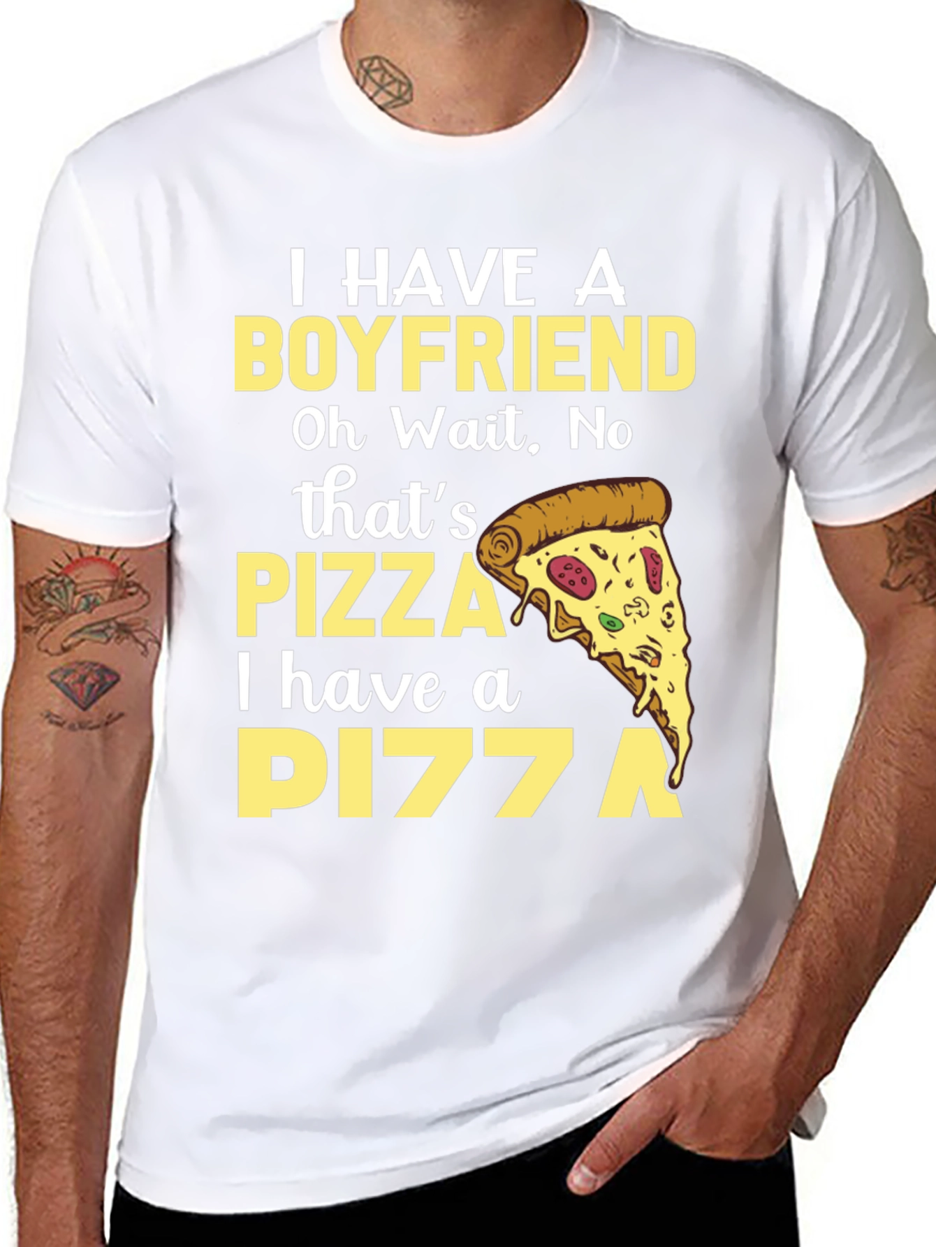 Pizza Boyfriend T-Shirt - Funny Food Lover Tee