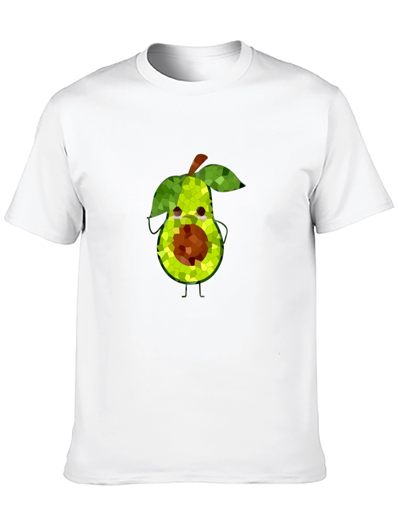 Avocado Mosaic Black T-Shirt - Funky Fruit Tee