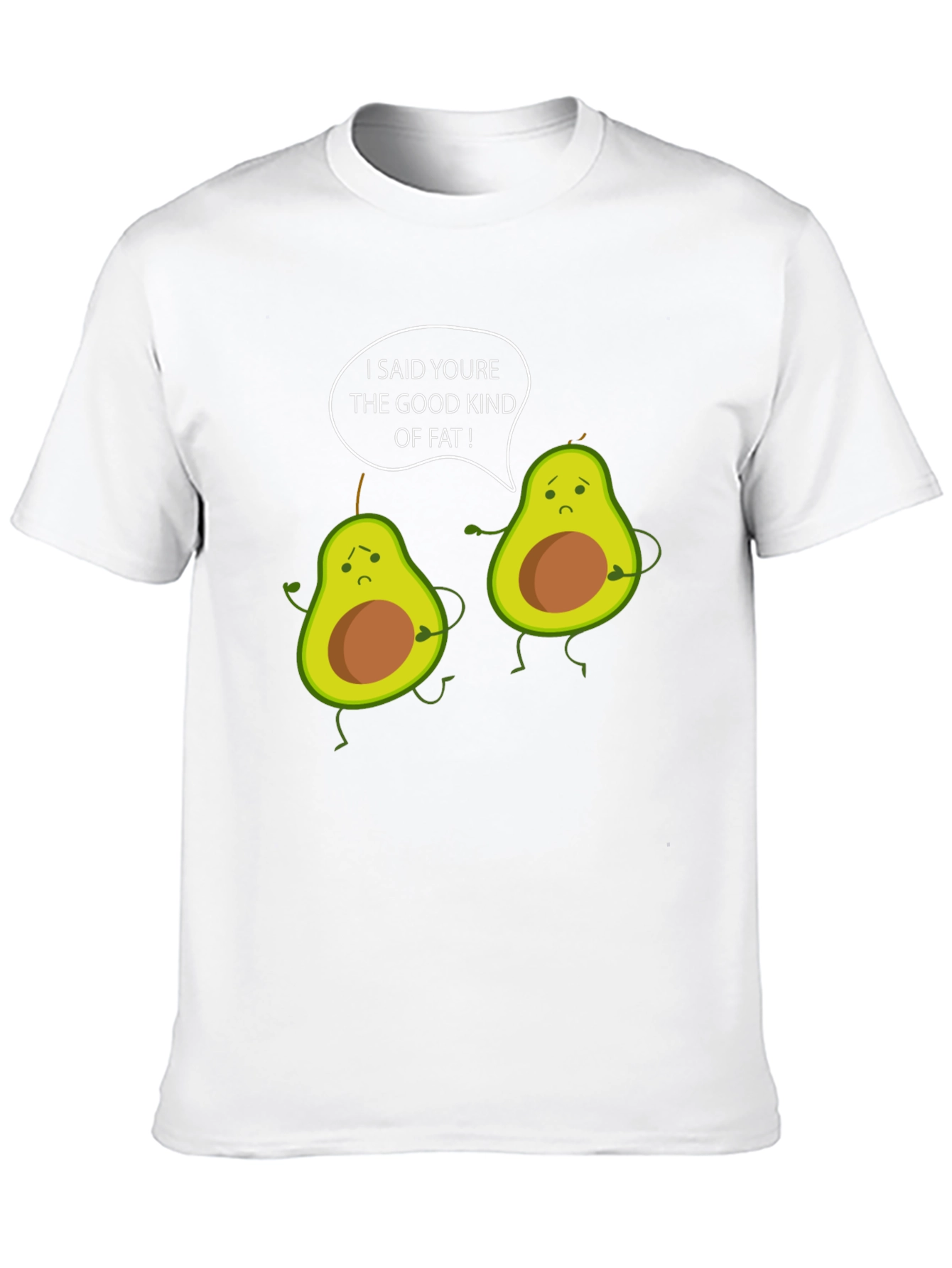 Funny Avocado Good Kind of Fat Graphic T-Shirt