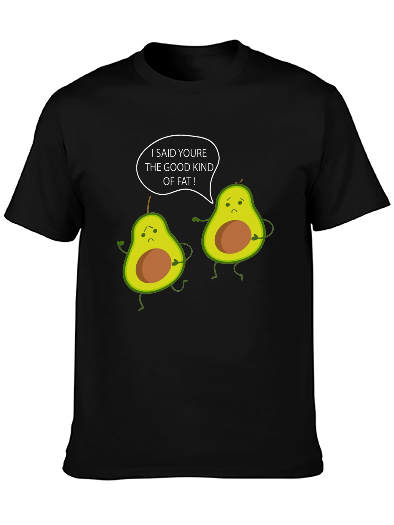 Funny Avocado Good Kind of Fat Graphic T-Shirt