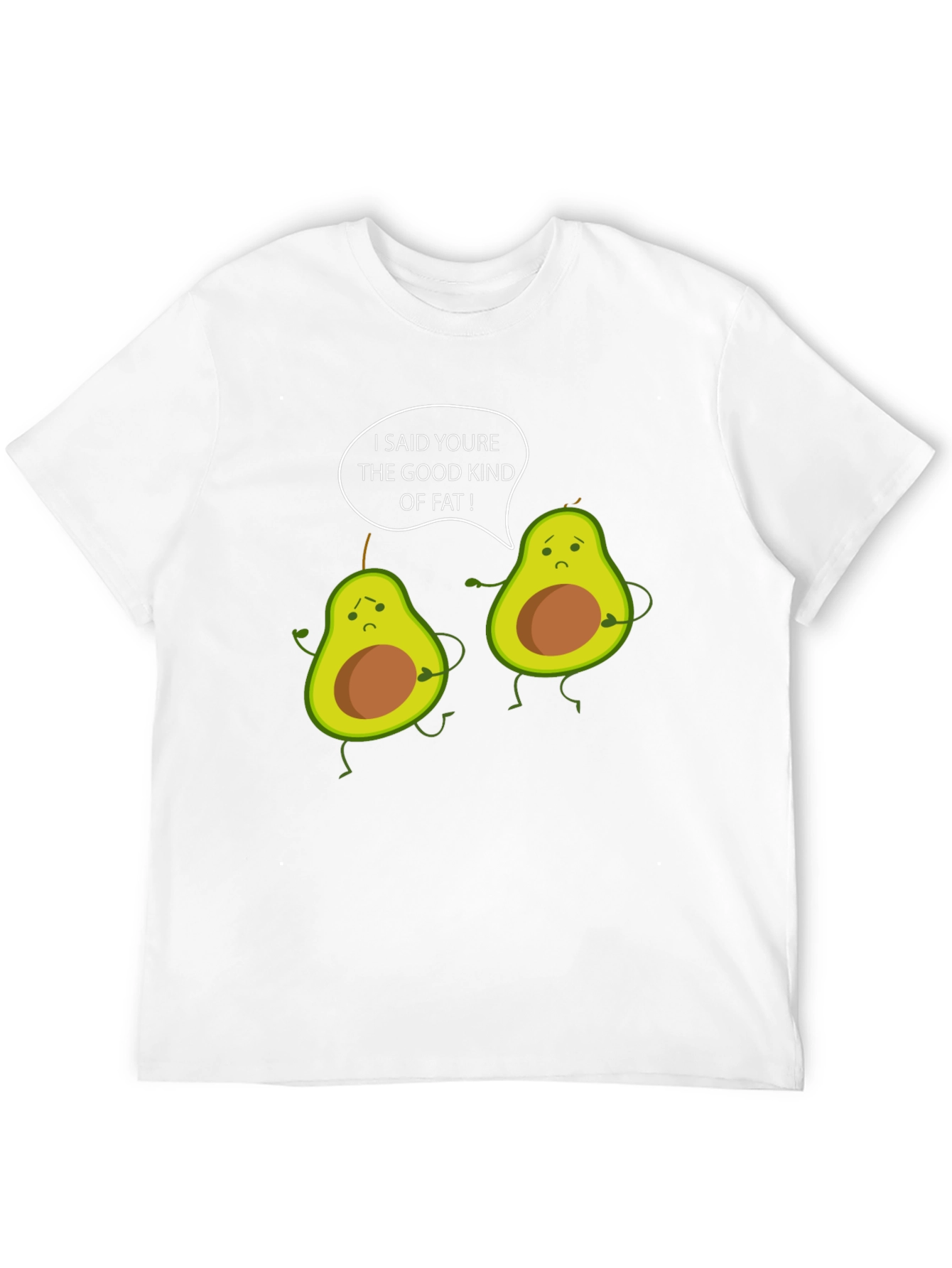Funny Avocado Good Kind of Fat Graphic T-Shirt
