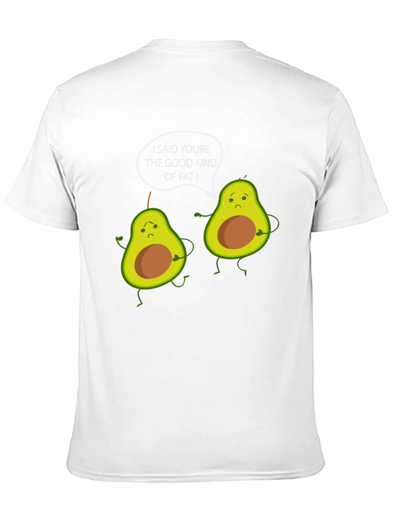Funny Avocado Good Kind of Fat Graphic T-Shirt