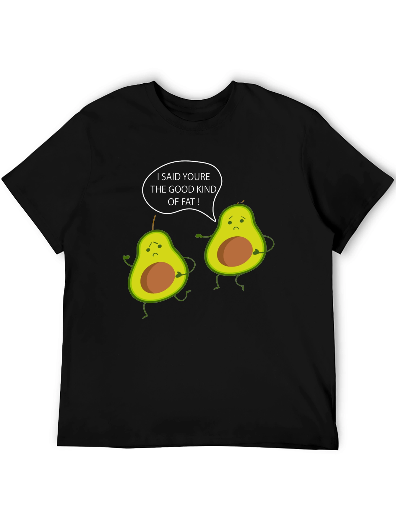 Funny Avocado Good Kind of Fat Graphic T-Shirt