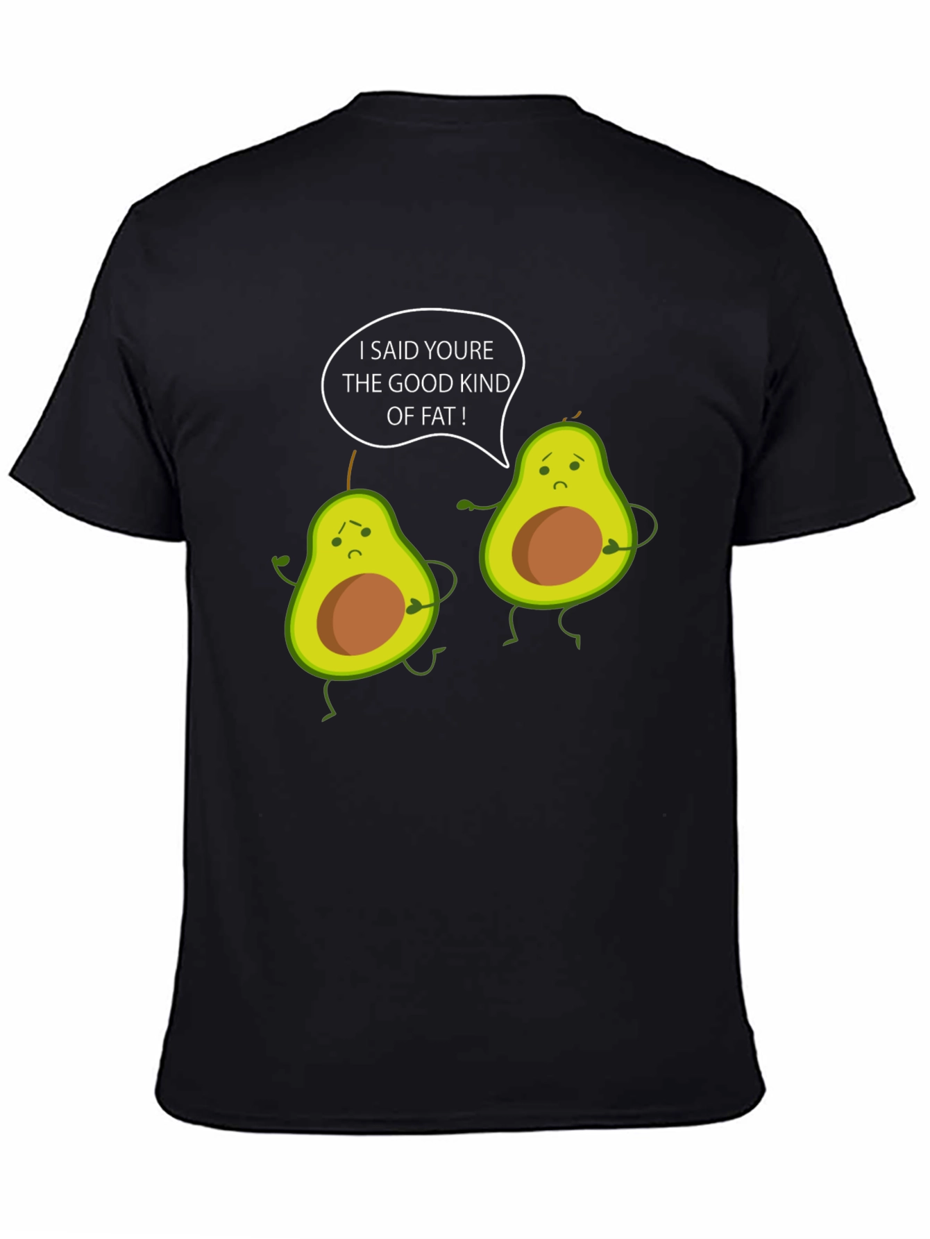 Funny Avocado Good Kind of Fat Graphic T-Shirt