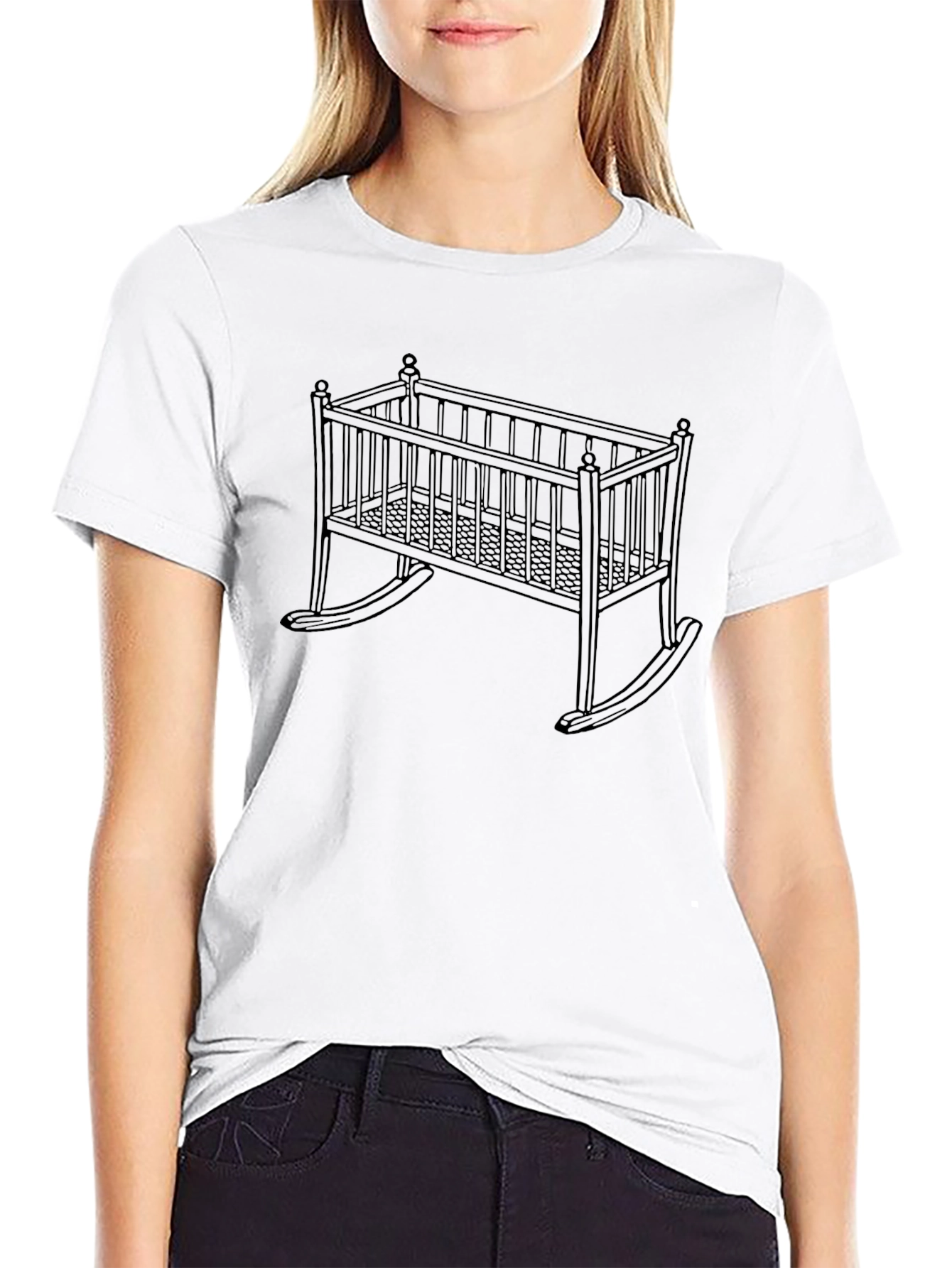 Crib Outline Graphic Tee - Unisex Style