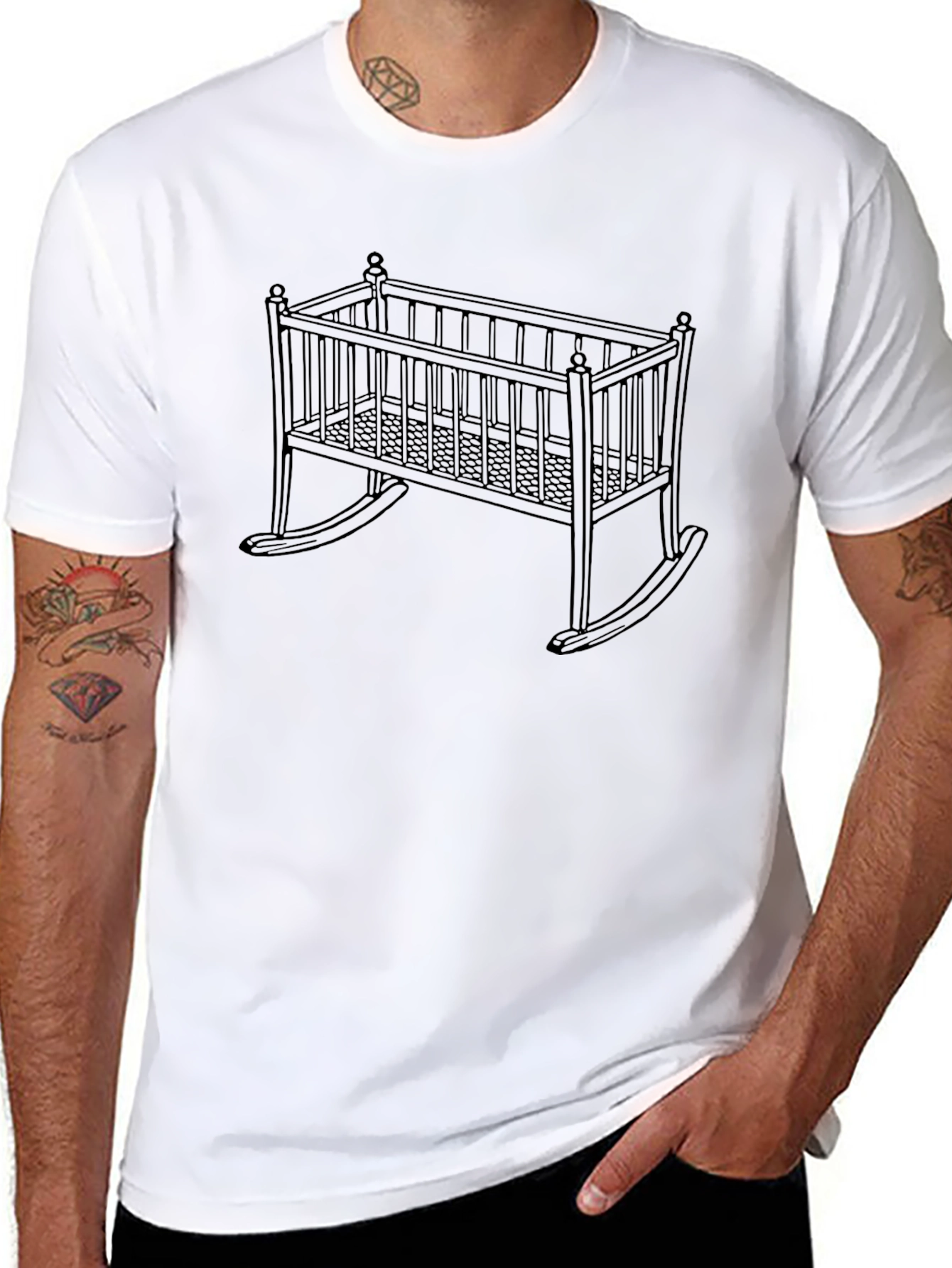 Crib Outline Graphic Tee - Unisex Style