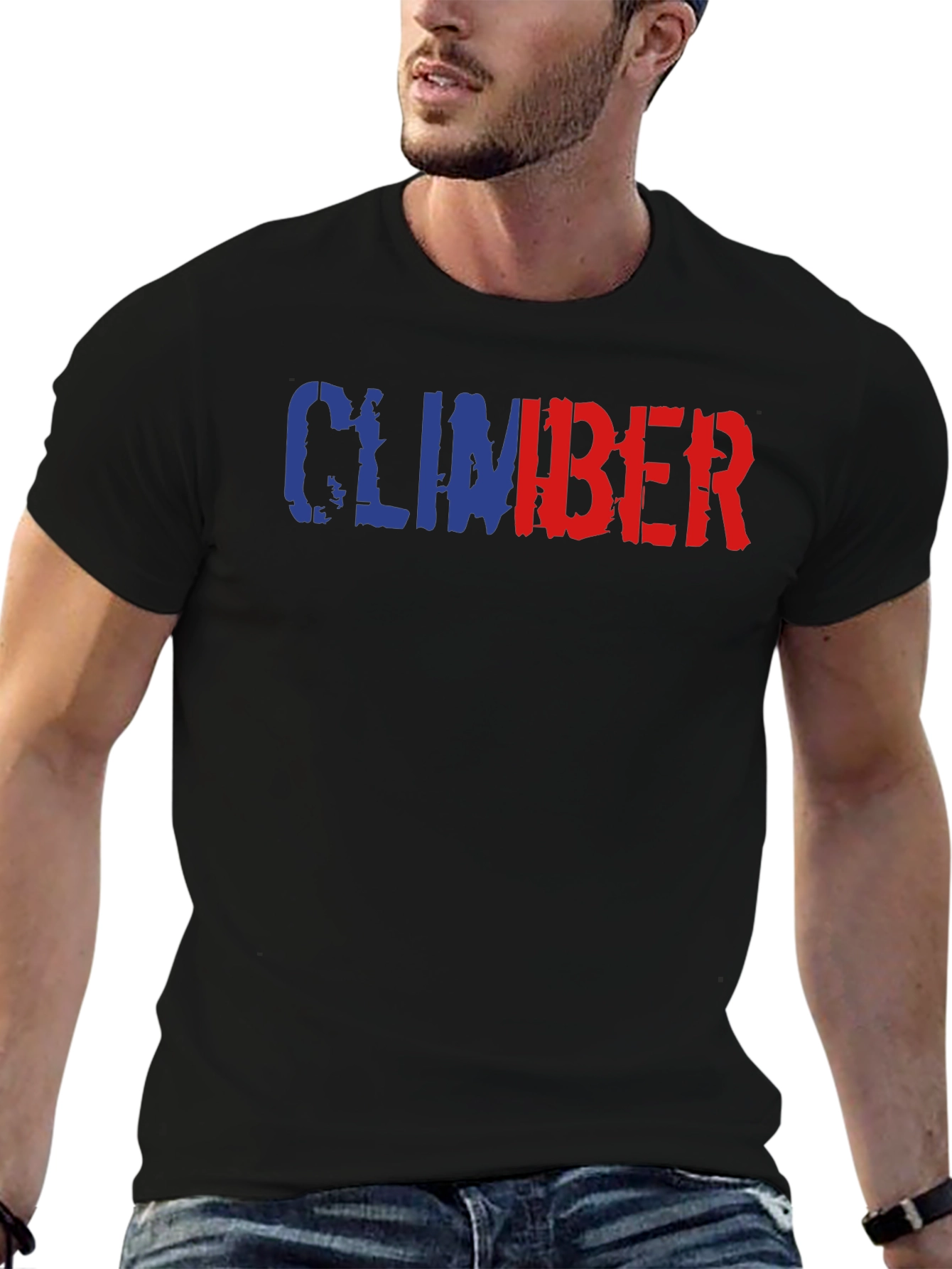 Climber Graphic Tee - Black Cotton Blend
