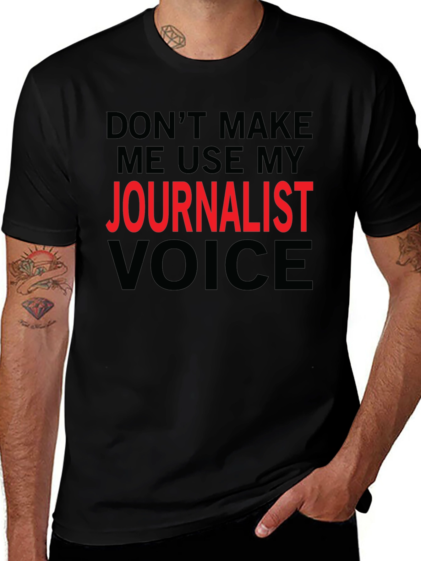 Journalist Voice Graphic Tee - Black