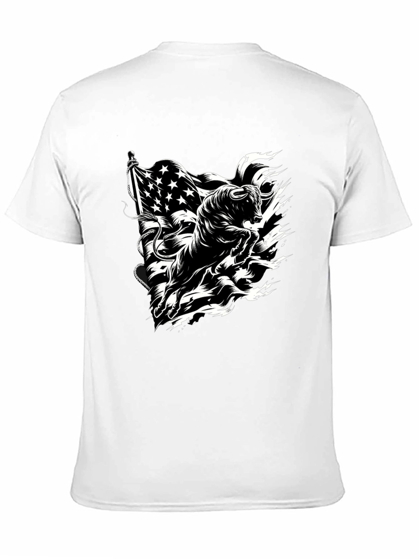 American Bull Graphic Tee - Black Cotton Blend