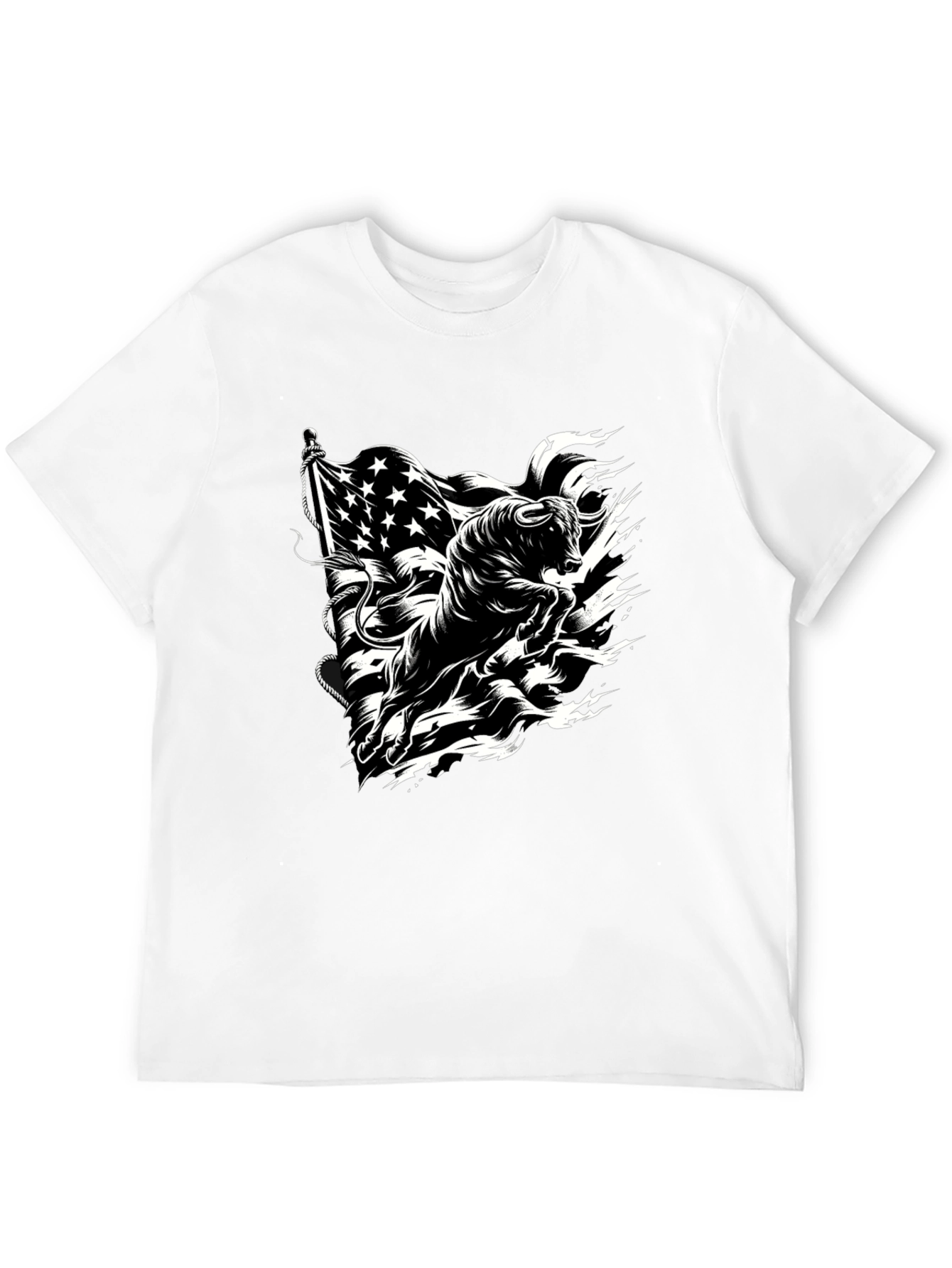 American Bull Graphic Tee - Black Cotton Blend