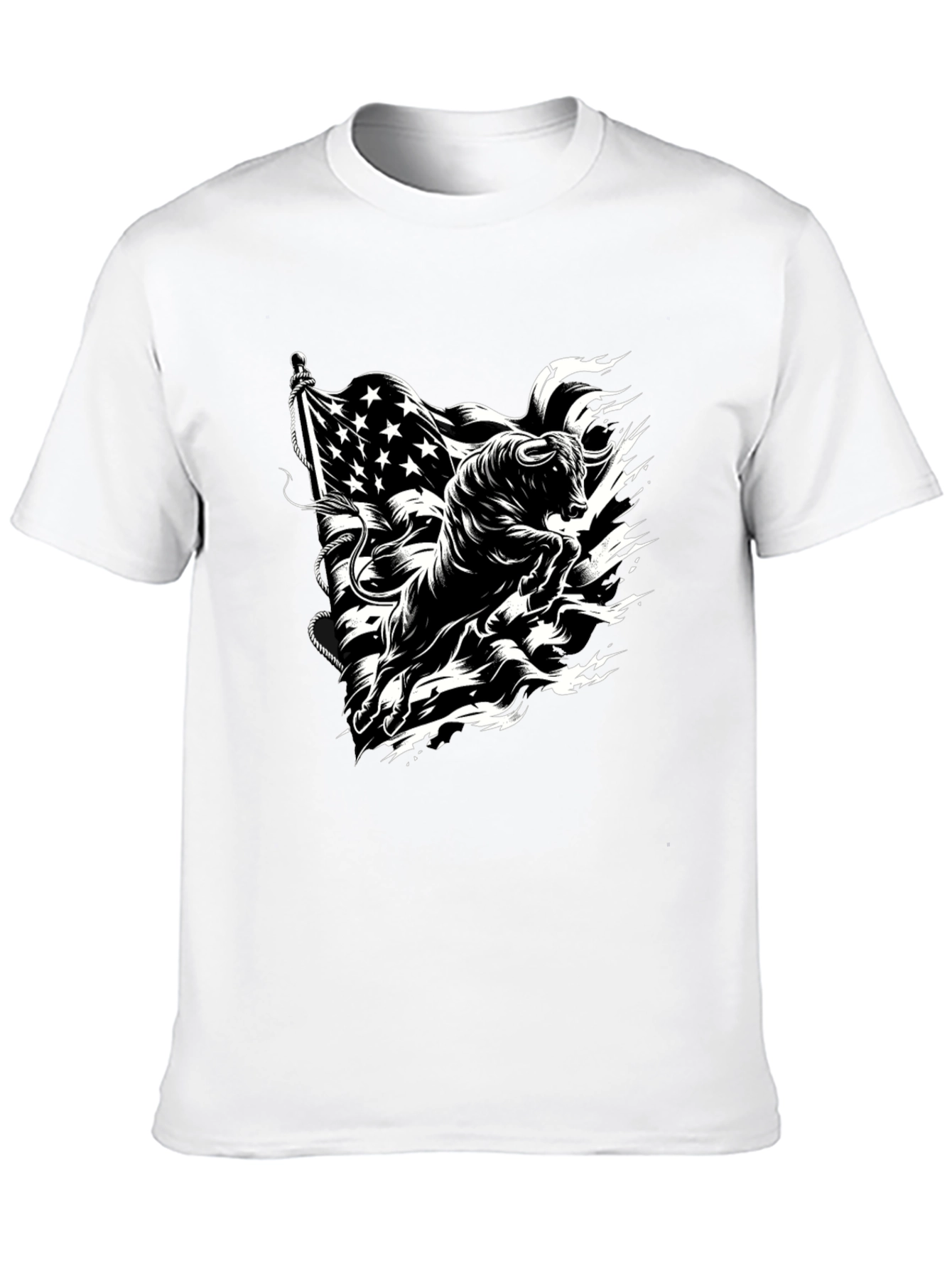 American Bull Graphic Tee - Black Cotton Blend