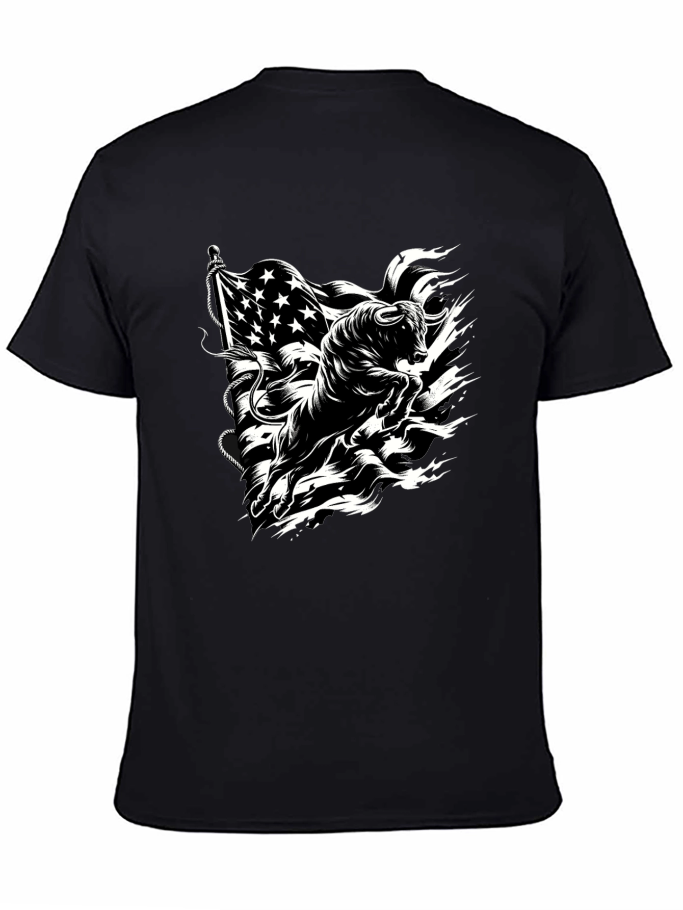 American Bull Graphic Tee - Black Cotton Blend