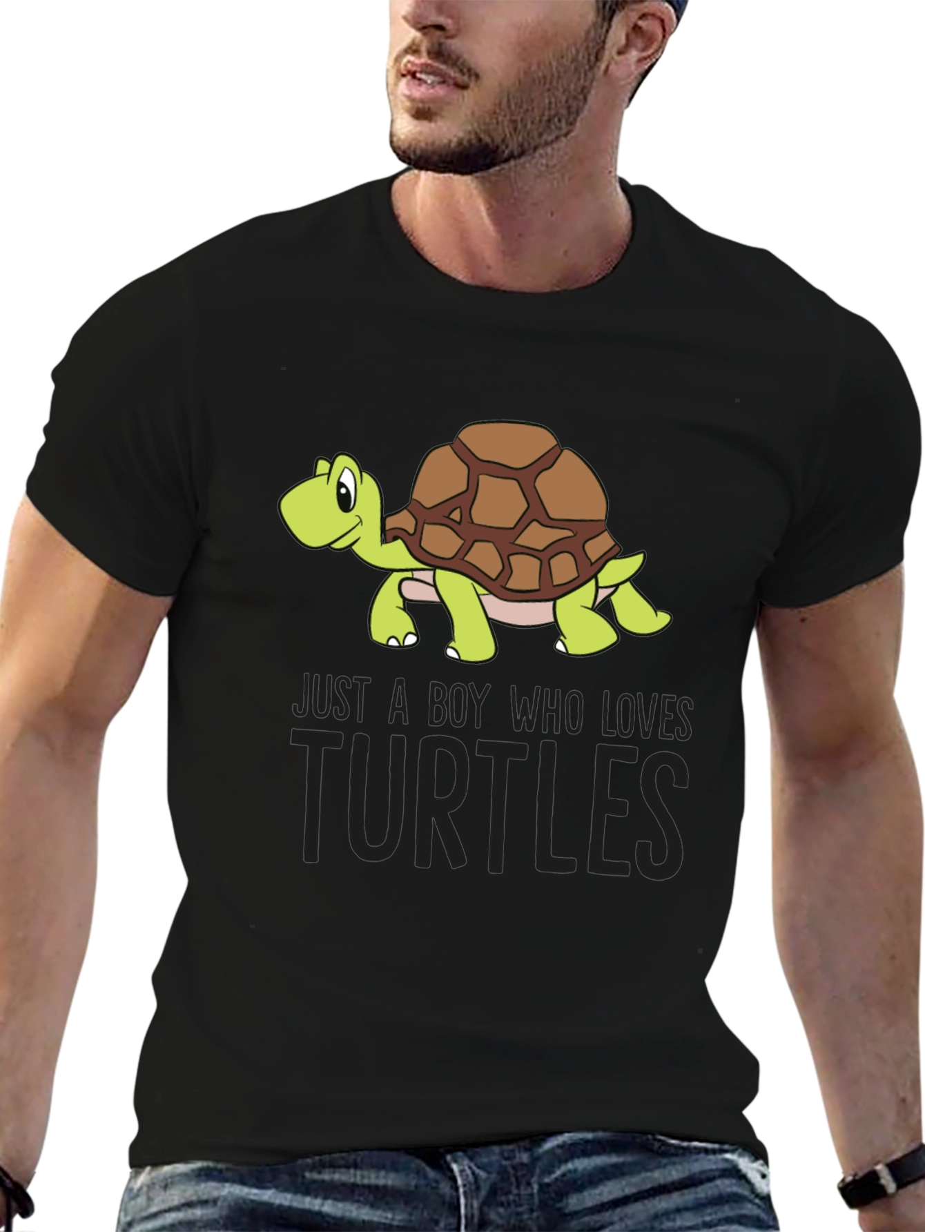 Boys Turtle Lover Graphic Tee - Cute Turtle Design
