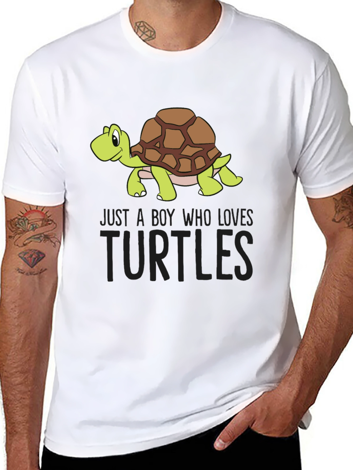 Boys Turtle Lover Graphic Tee - Cute Turtle Design