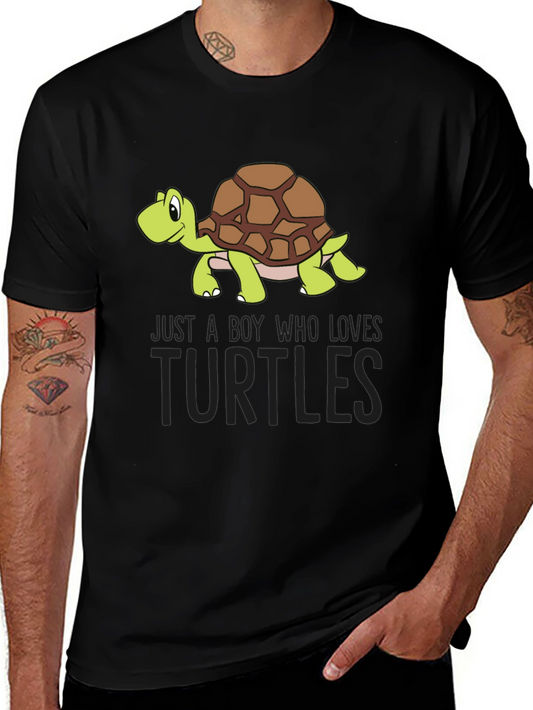 Boys Turtle Lover Graphic Tee - Cute Turtle Design