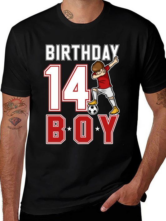 Birthday Boy Soccer T-Shirt - Age 14