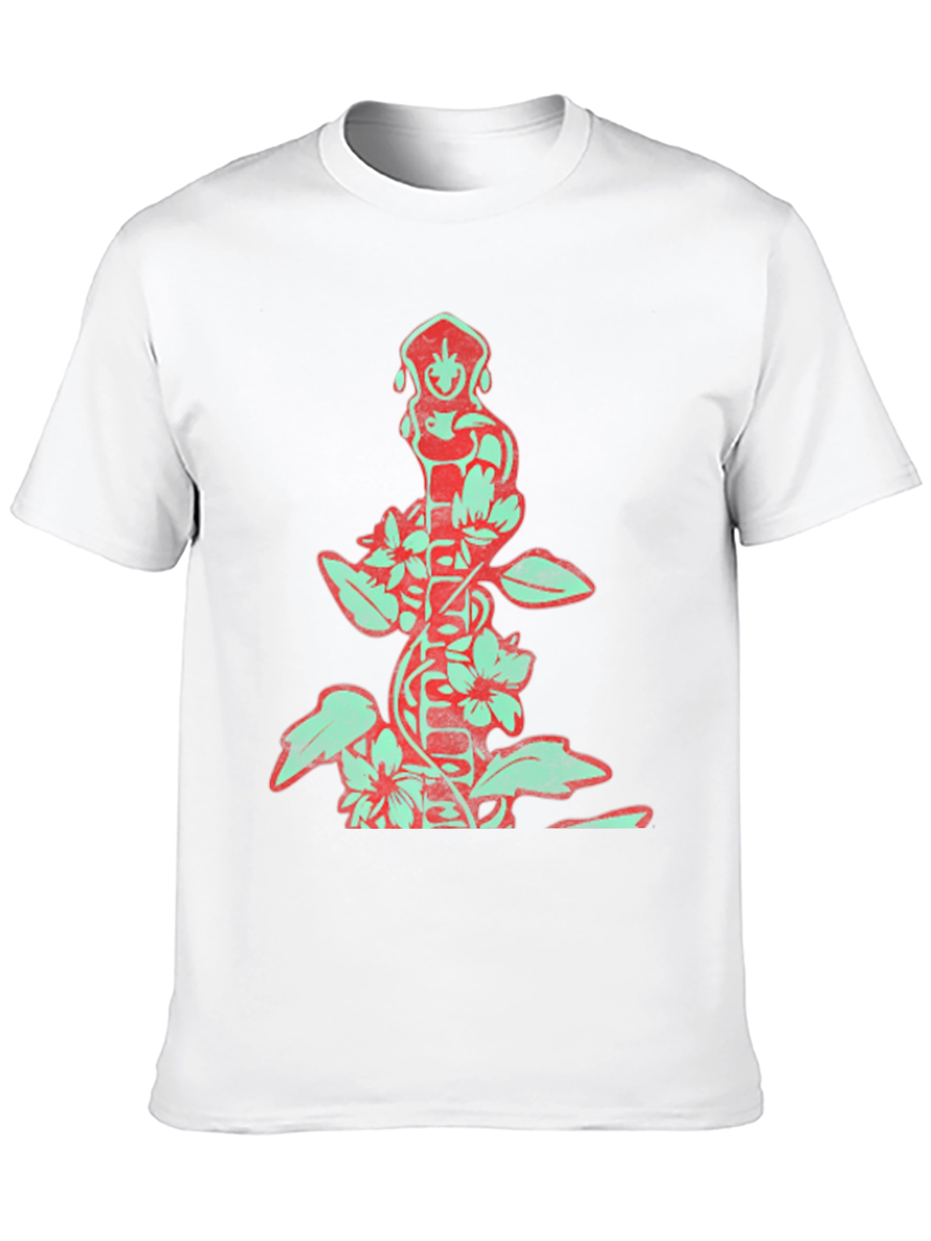 Floral Monkey Graphic Black T-Shirt