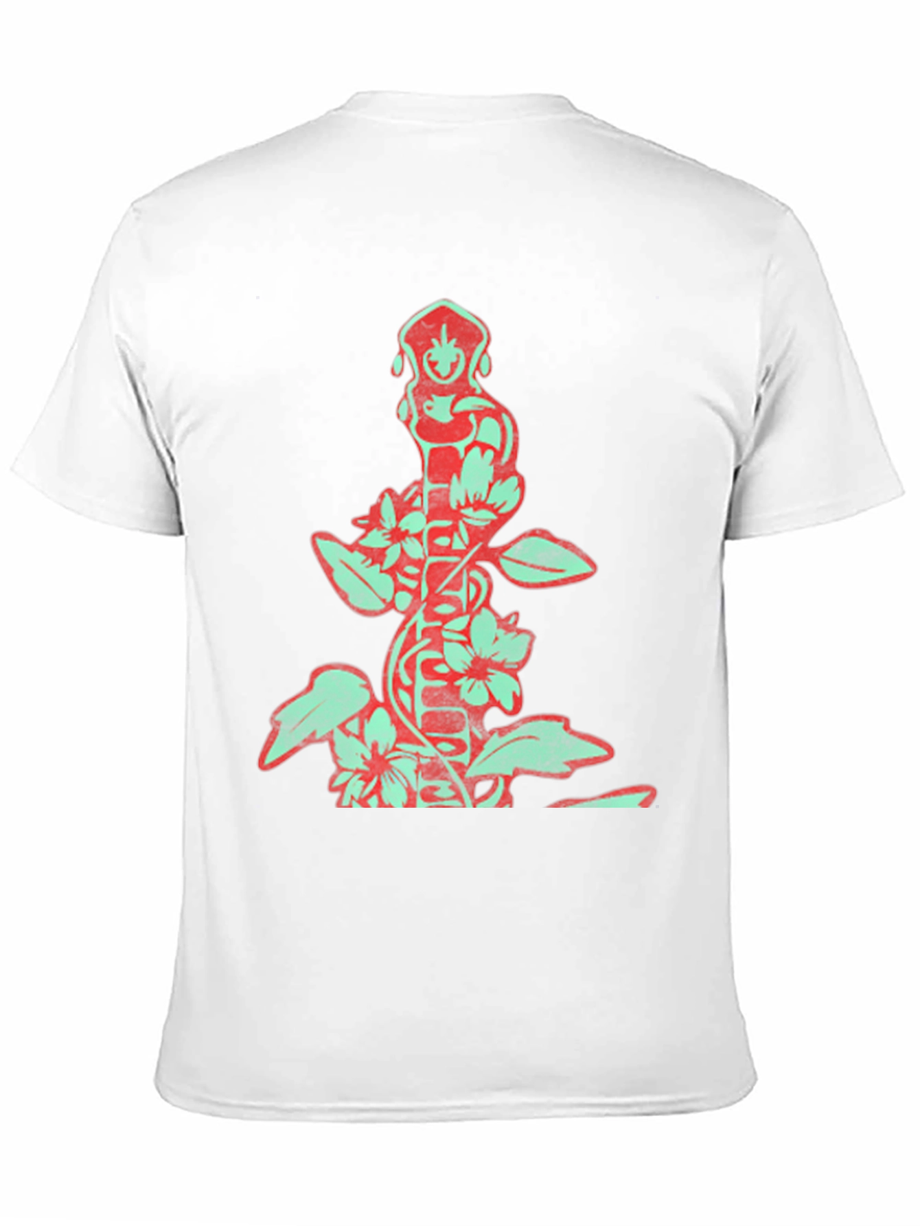 Floral Monkey Graphic Black T-Shirt