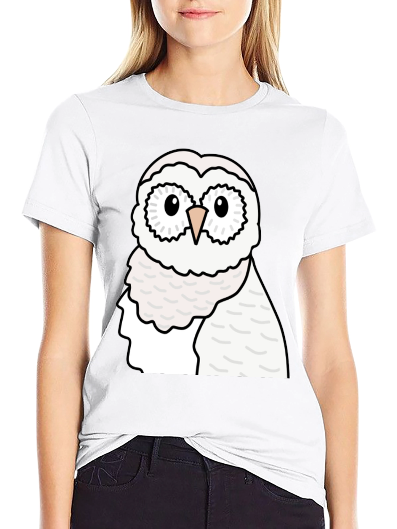 Owl Graphic Tee - Mens Black Cotton T-Shirt