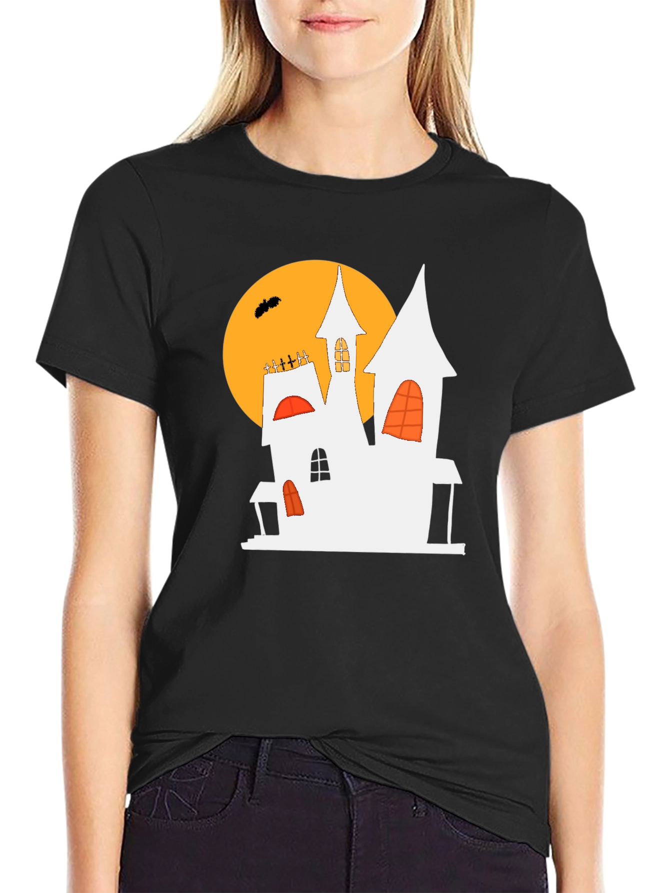 Halloween Haunted House T-Shirt - Spooky Season Tee