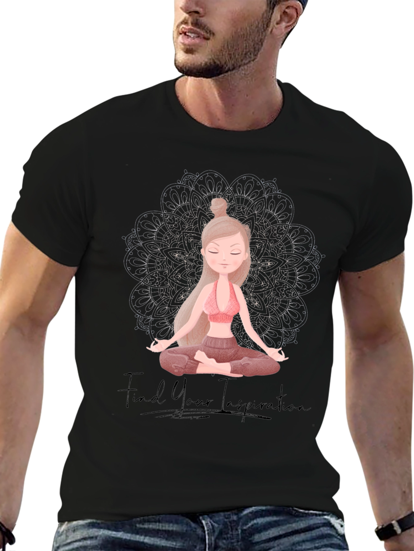 Yoga Inspiration Graphic Tee - Find Your Zen