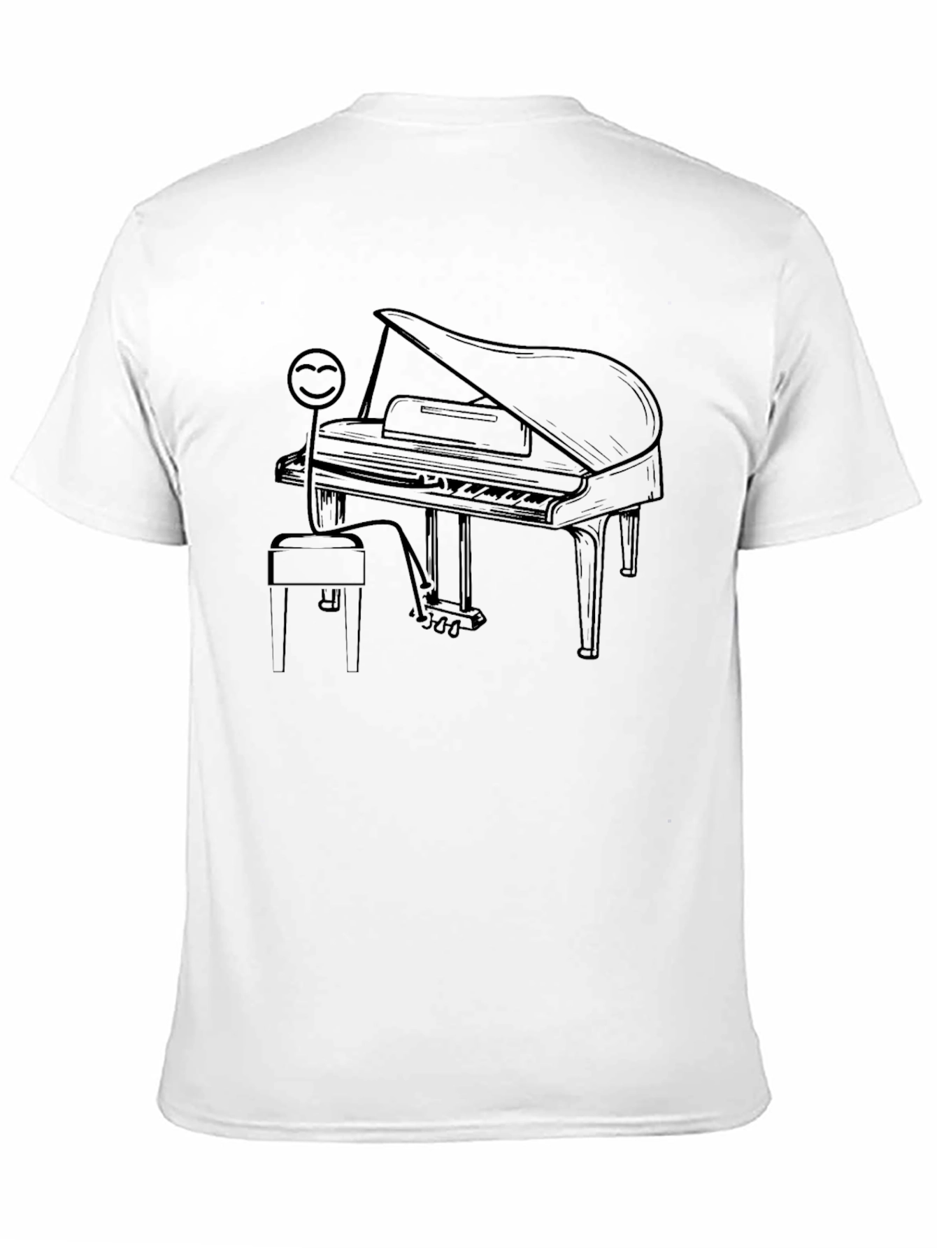 Piano Player Graphic Tee - Cool Casual Style