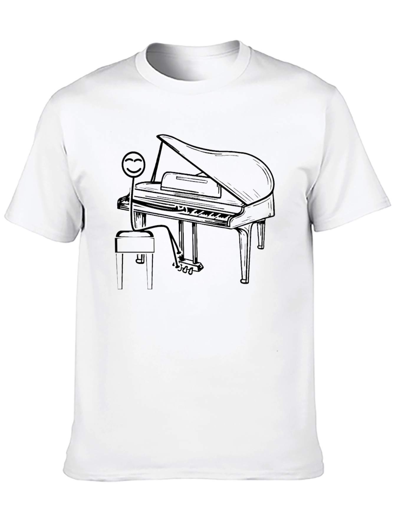 Piano Player Graphic Tee - Cool Casual Style