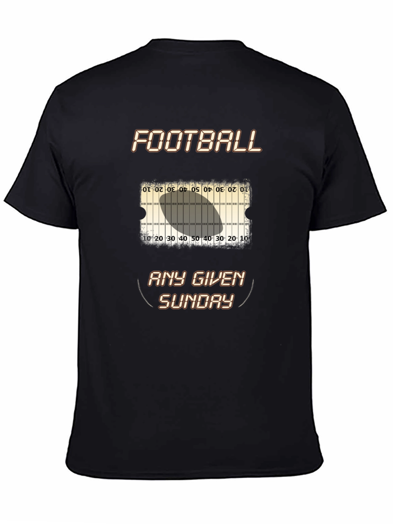 Football Any Given Sunday Black T-Shirt