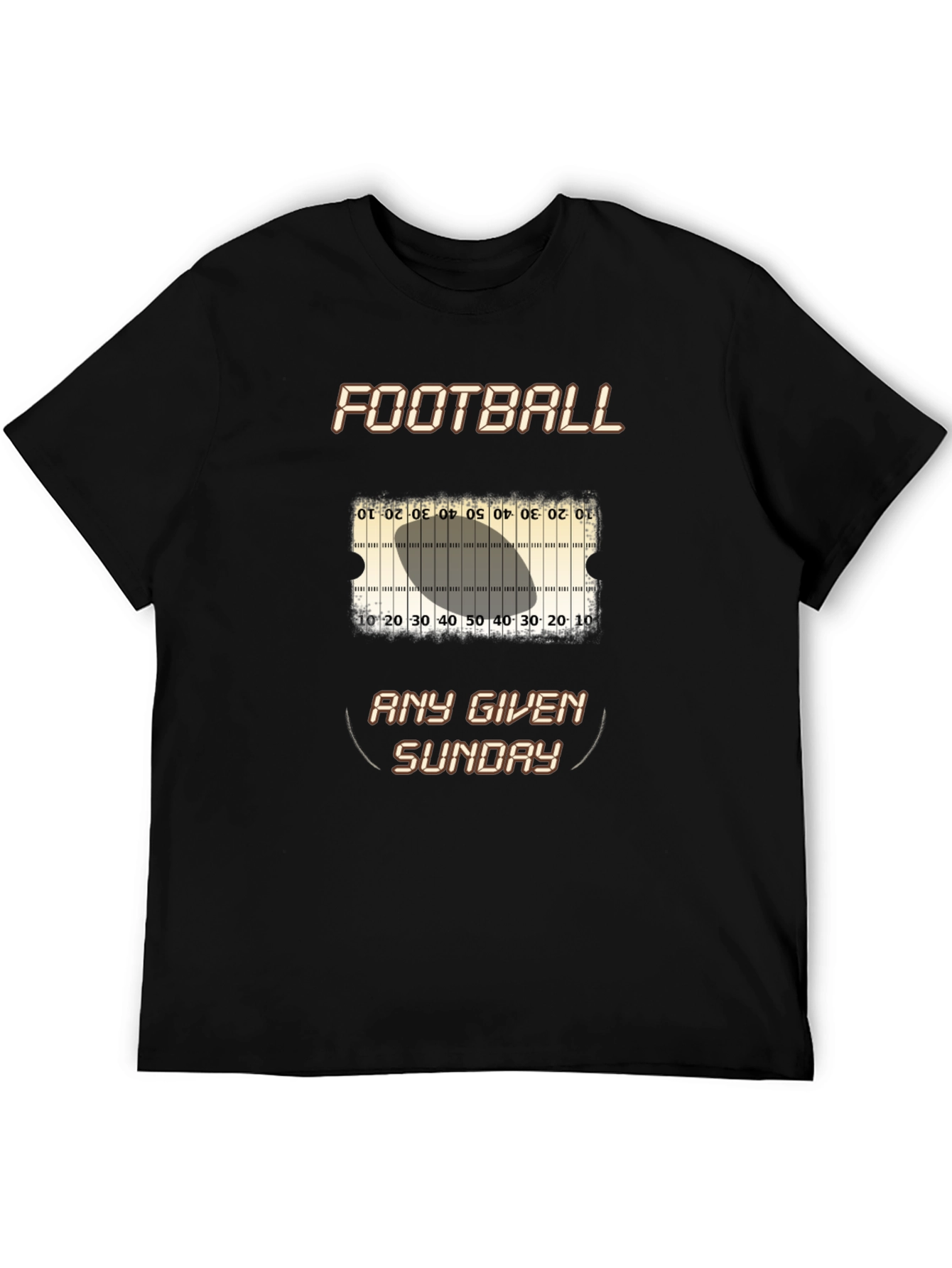 Football Any Given Sunday Black T-Shirt