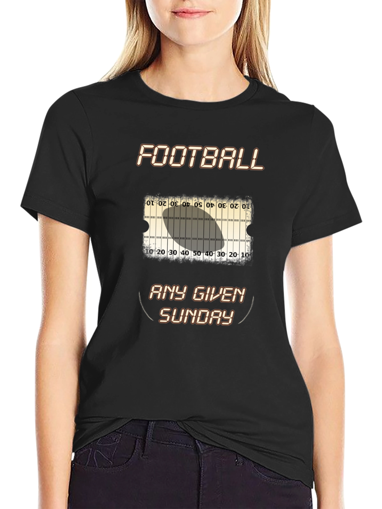 Football Any Given Sunday Black T-Shirt