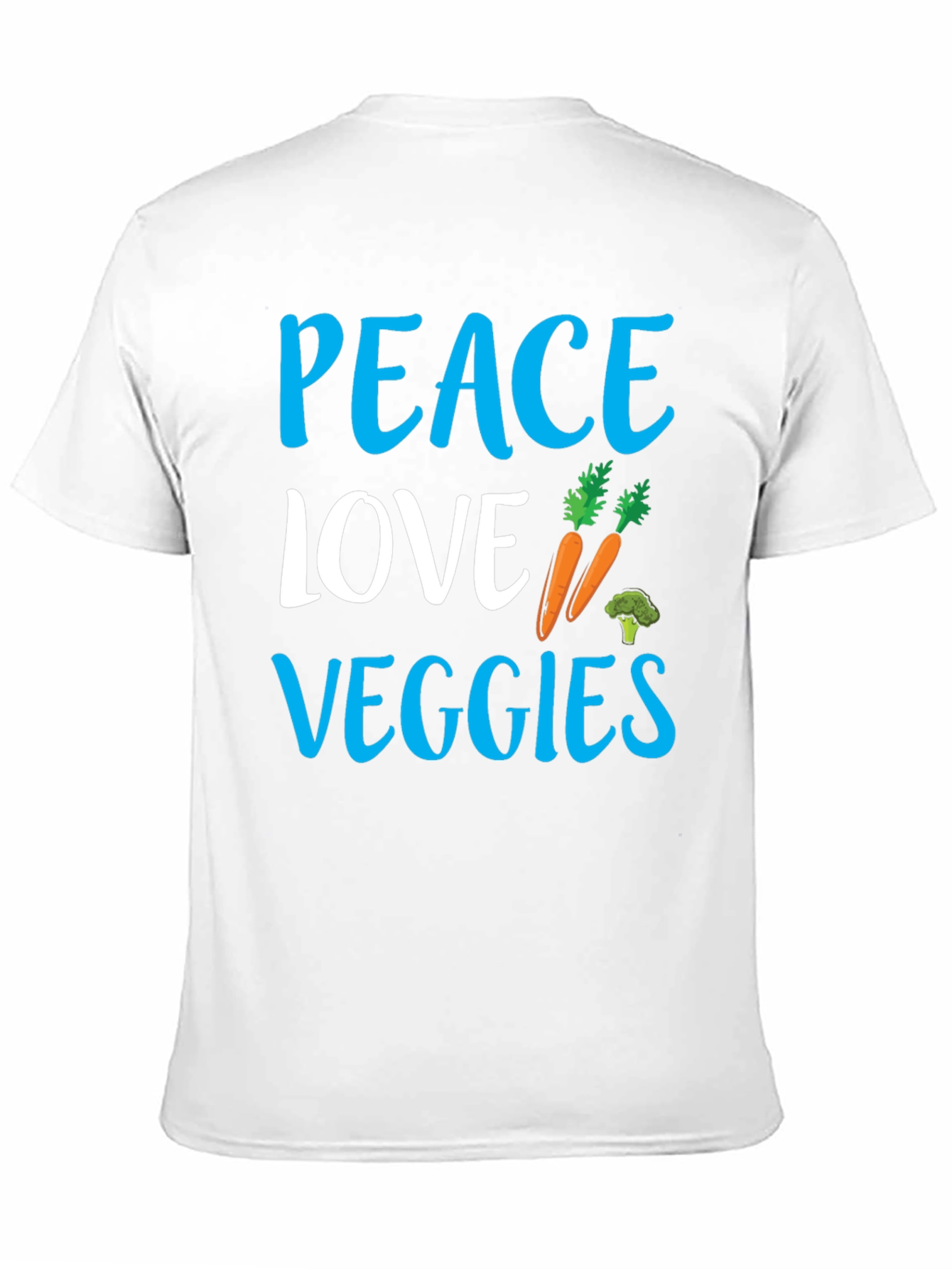 Peace Love Veggies Black Graphic Tee