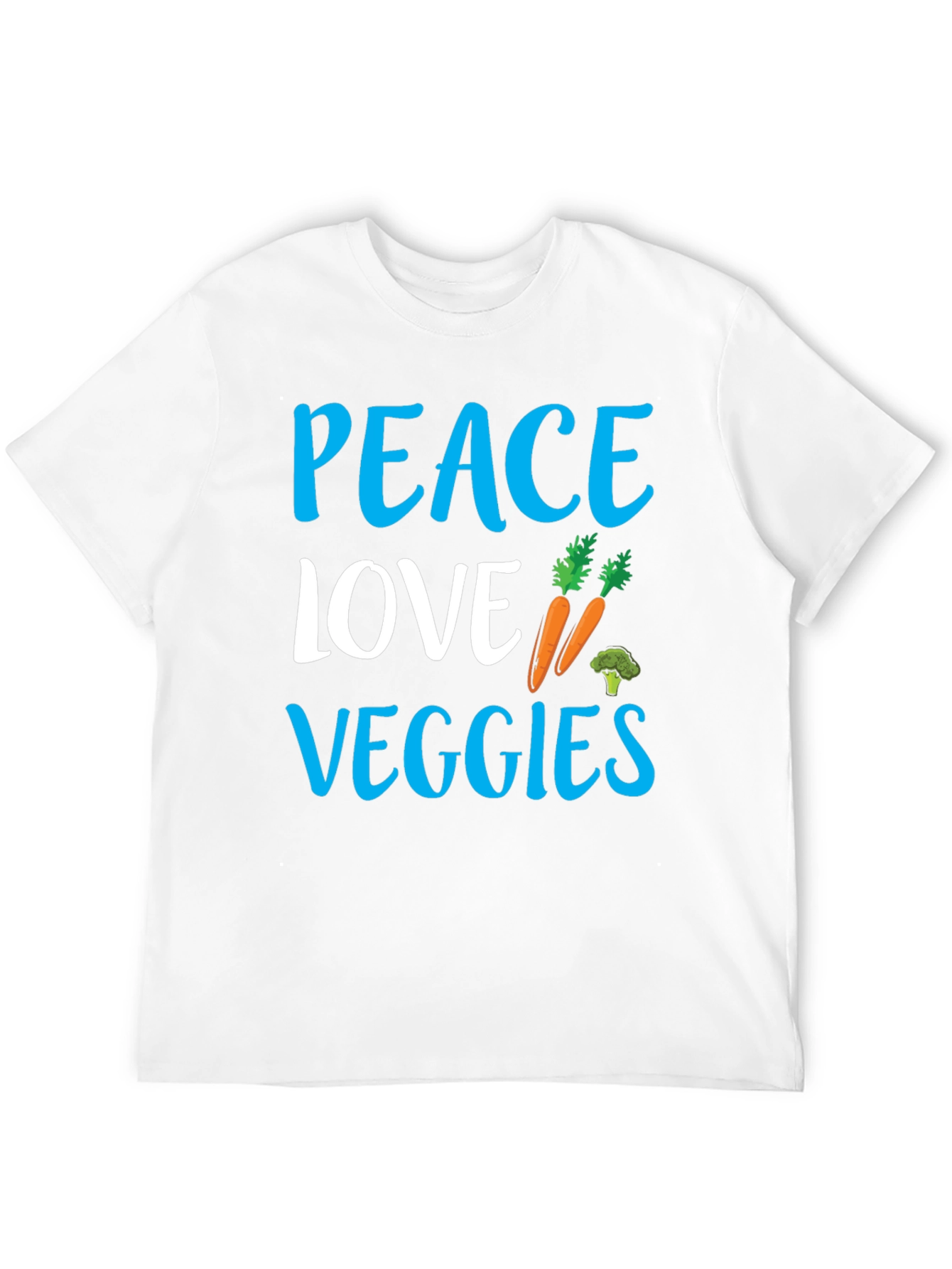 Peace Love Veggies Black Graphic Tee