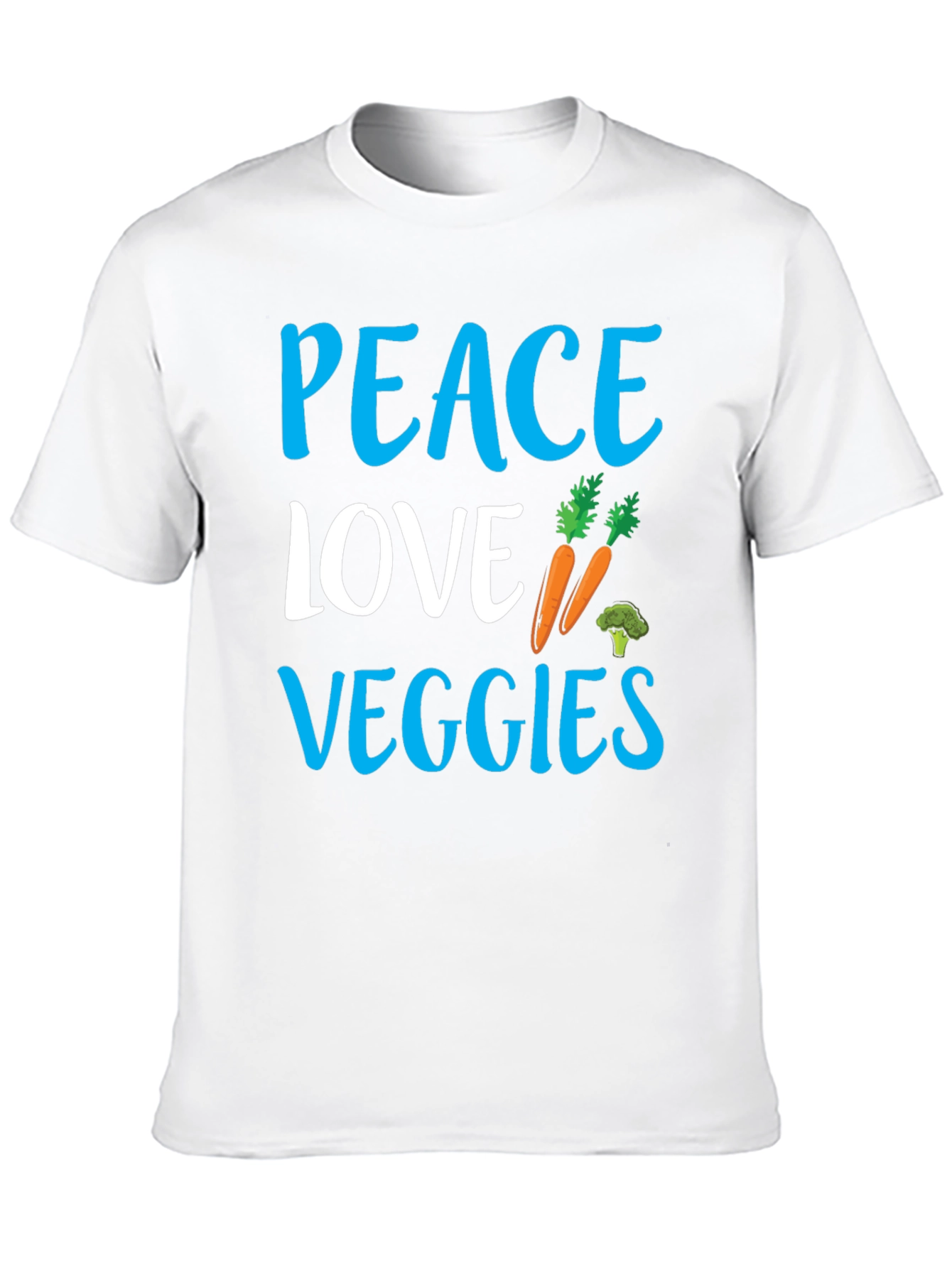 Peace Love Veggies Black Graphic Tee