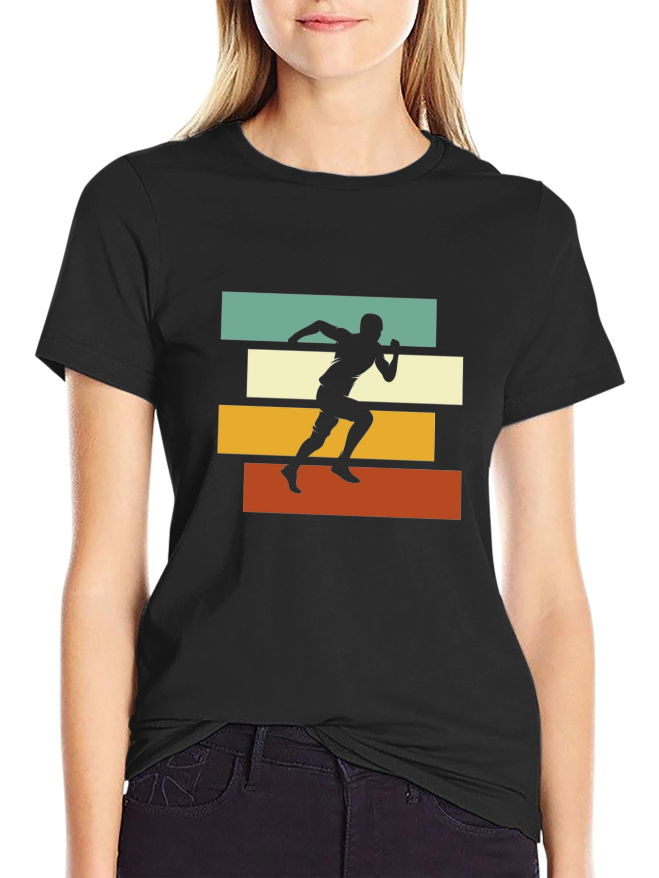 Retro Runner Graphic Tee - Black