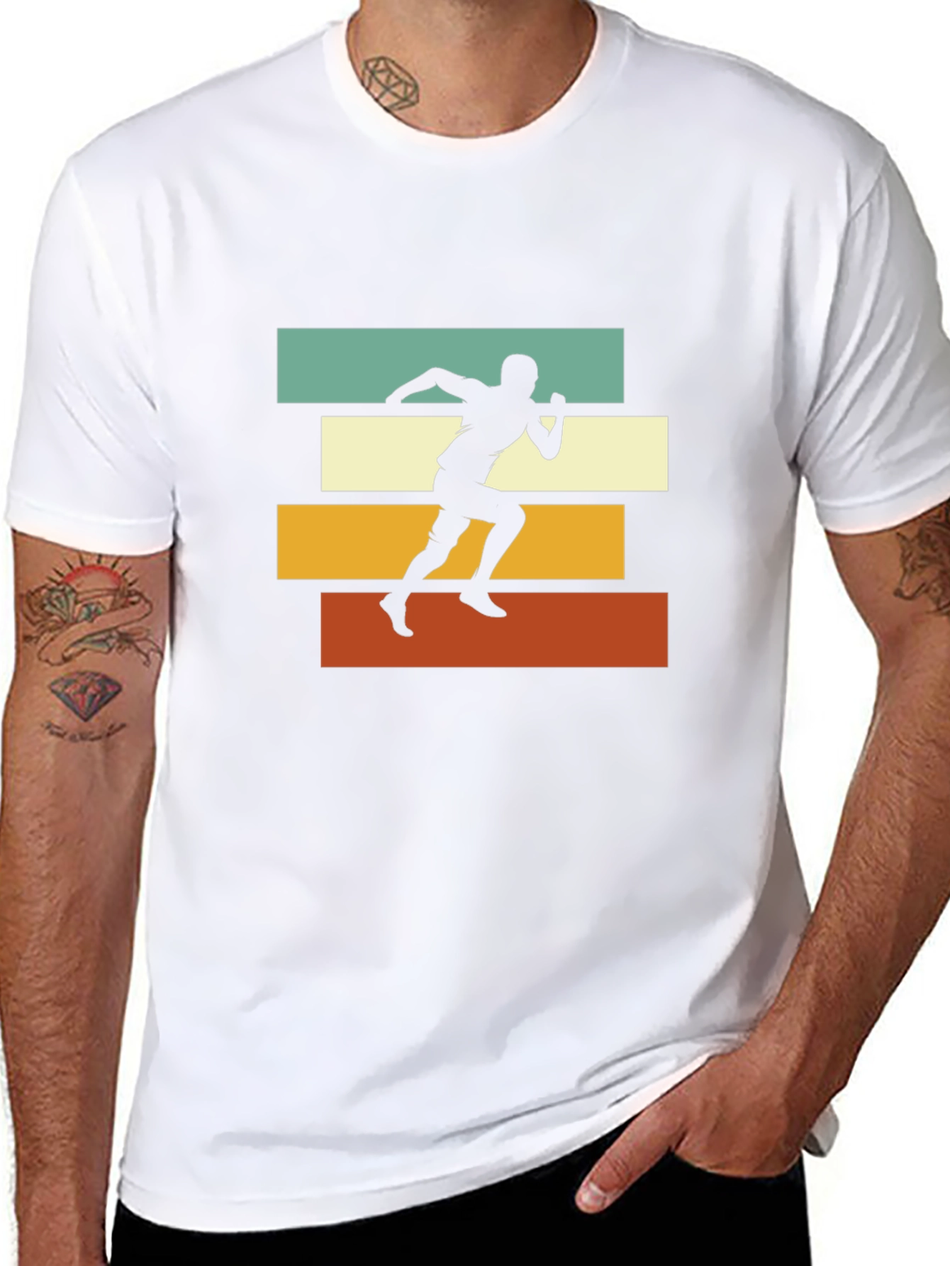 Retro Runner Graphic Tee - Black
