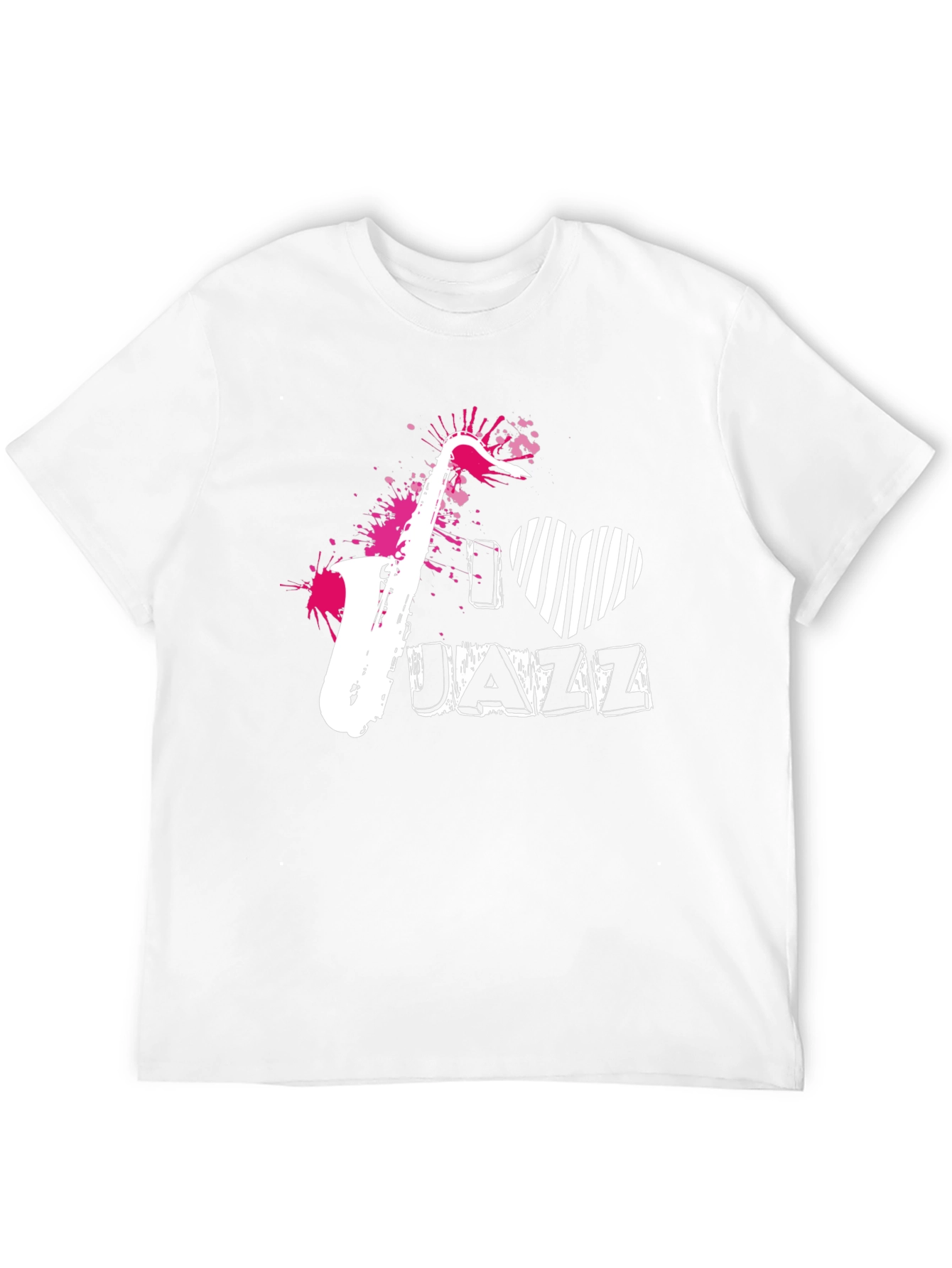 I Love Jazz Saxophone Black T-Shirt