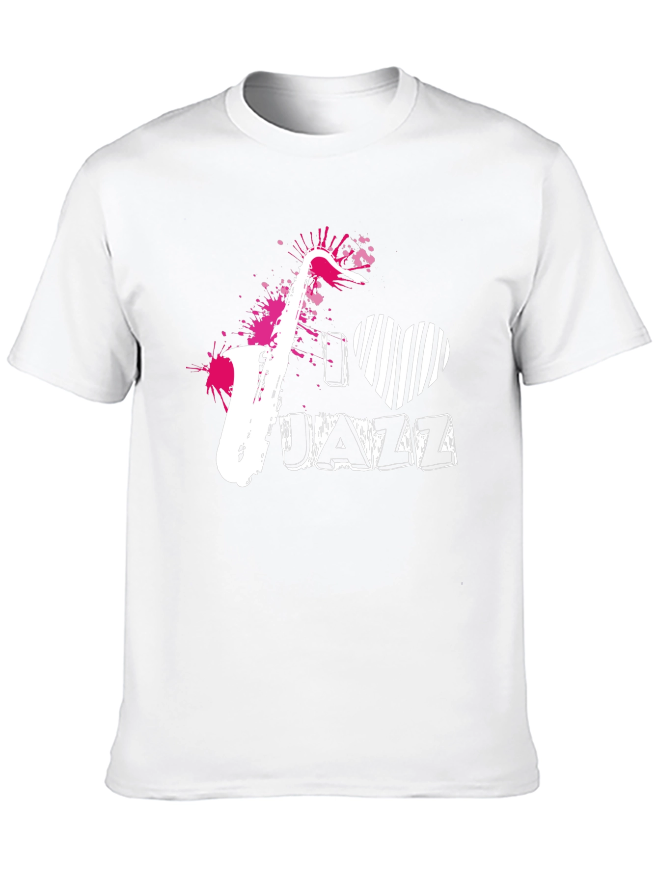 I Love Jazz Saxophone Black T-Shirt