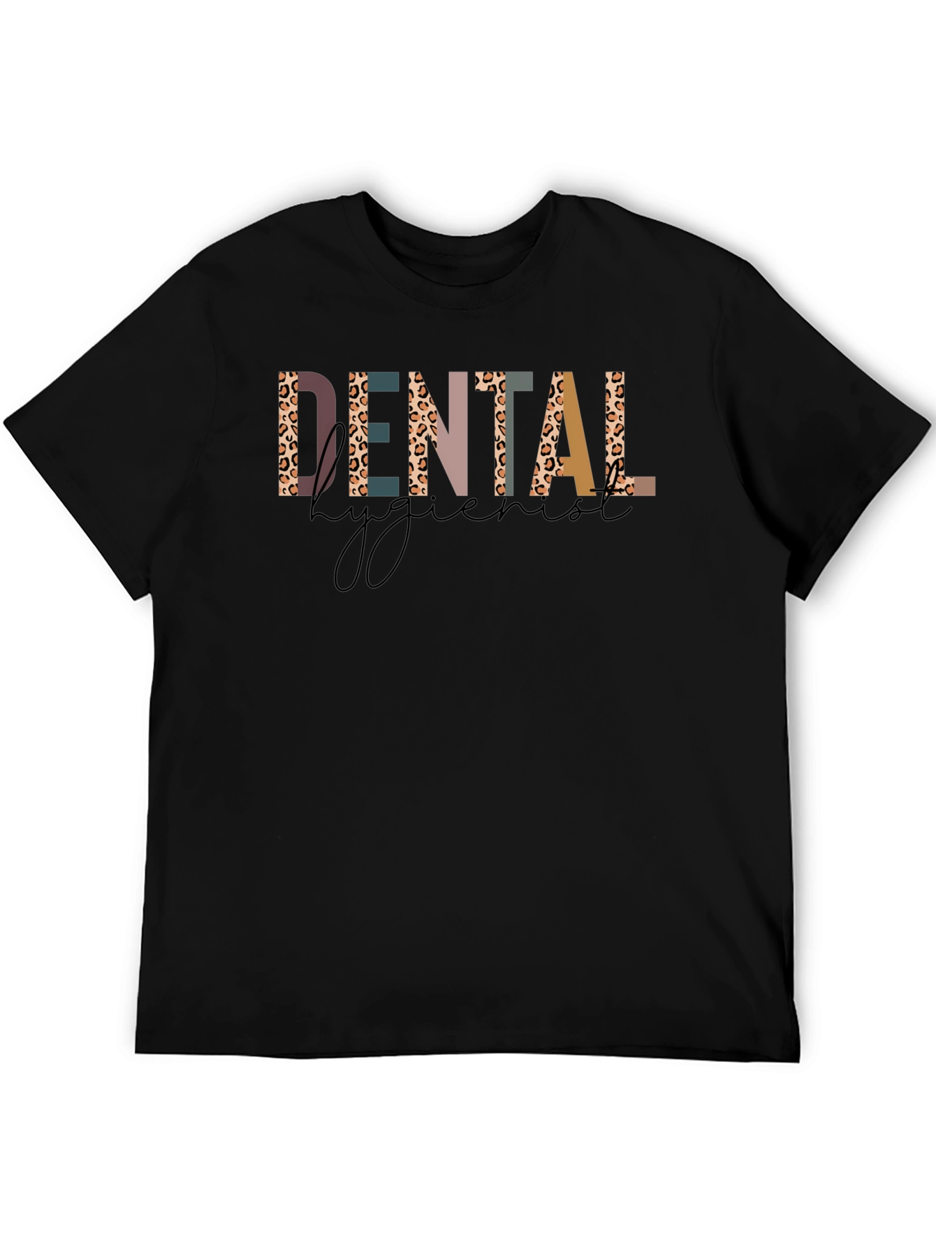 Dental Hygienist Leopard Print Graphic T-Shirt