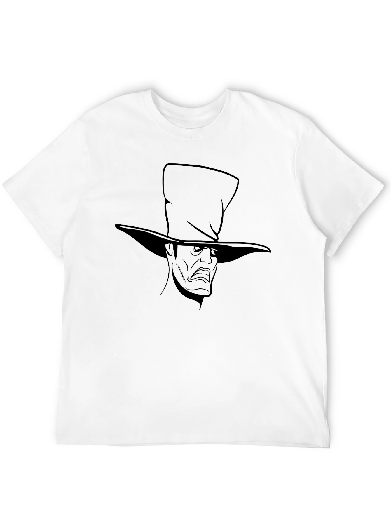Mens Black T-Shirt with Mad Hatter Graphic