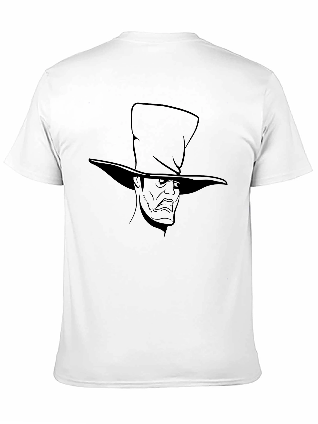 Mens Black T-Shirt with Mad Hatter Graphic
