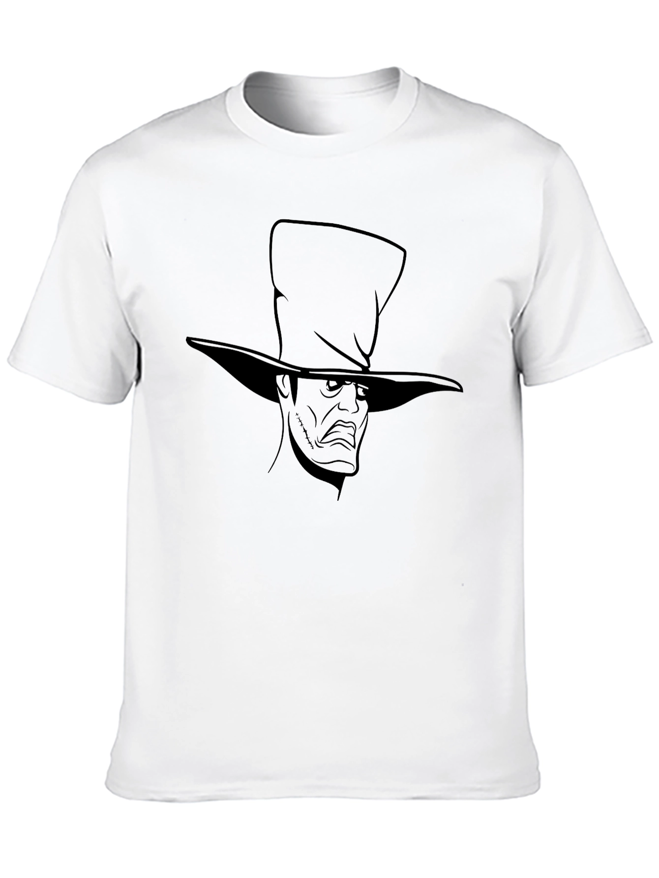 Mens Black T-Shirt with Mad Hatter Graphic