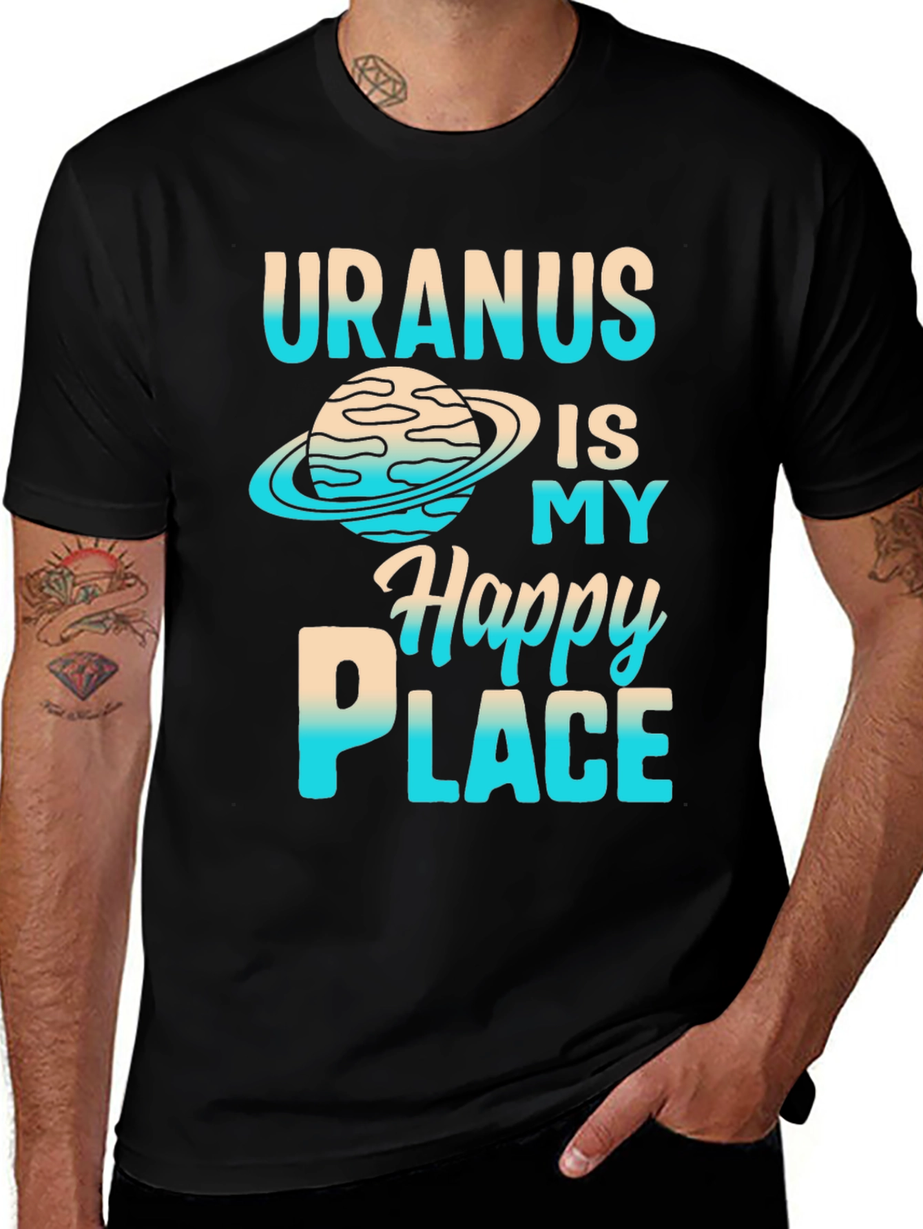 Uranus Happy Place Graphic T-Shirt