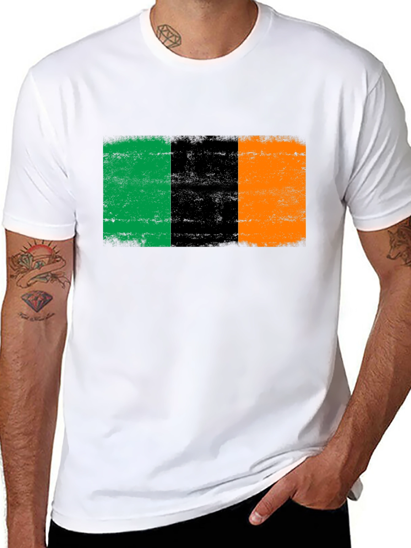 Irish Flag Graphic Tee - Black T-Shirt