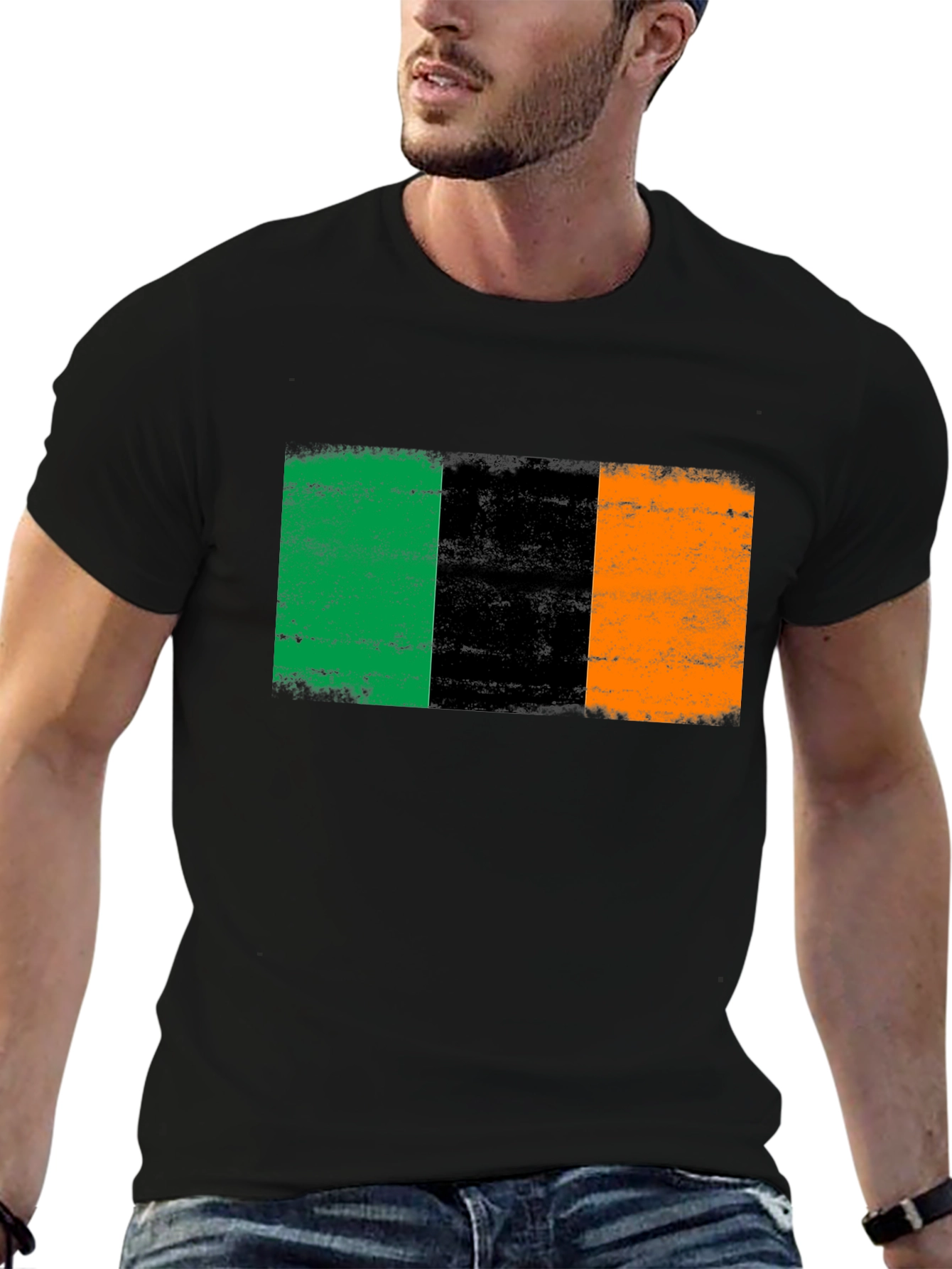 Irish Flag Graphic Tee - Black T-Shirt